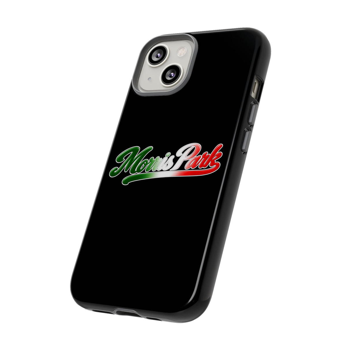 Morris Park Black Phone Case, Tough Cases for iPhone, Gift for Italians, Stylish Phone Cover, Unique Phone Accessory