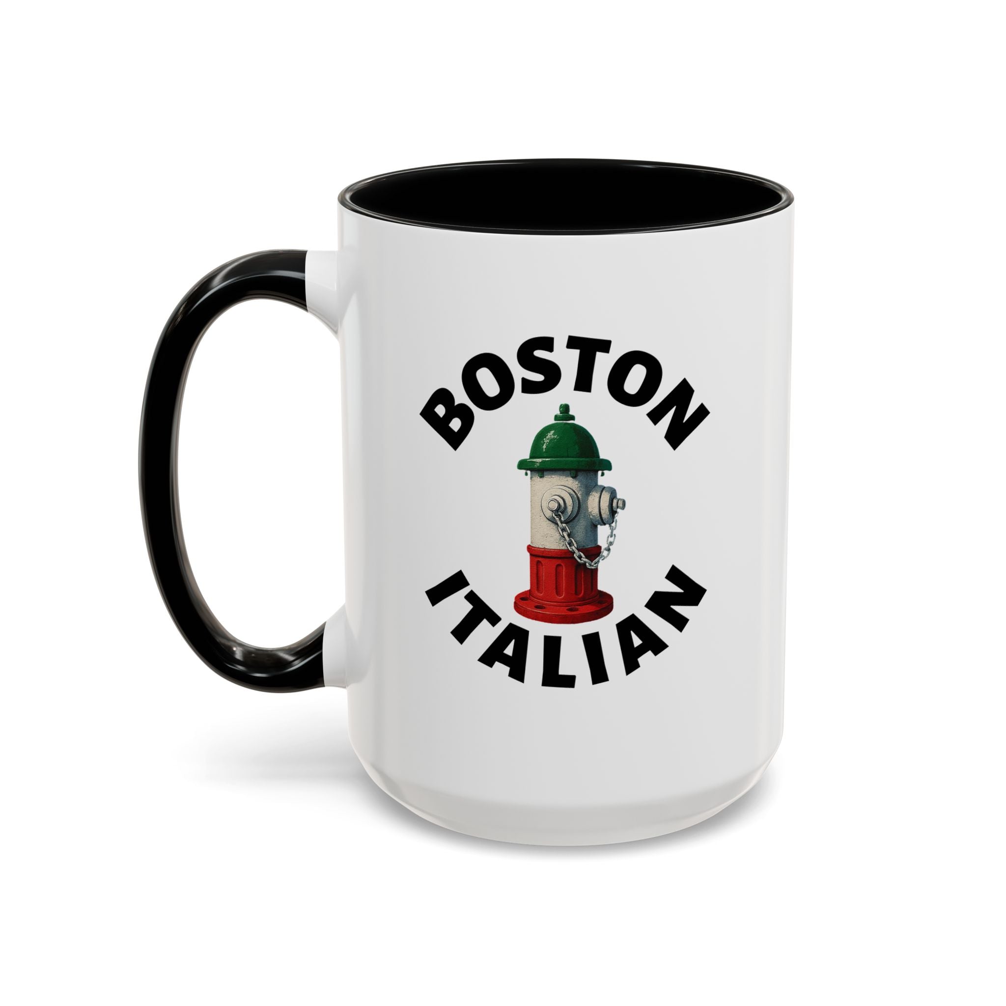 Boston Coffee Mug with Fire Hydrant Design, Unique Gift for Italians, Fun Kitchen Decor