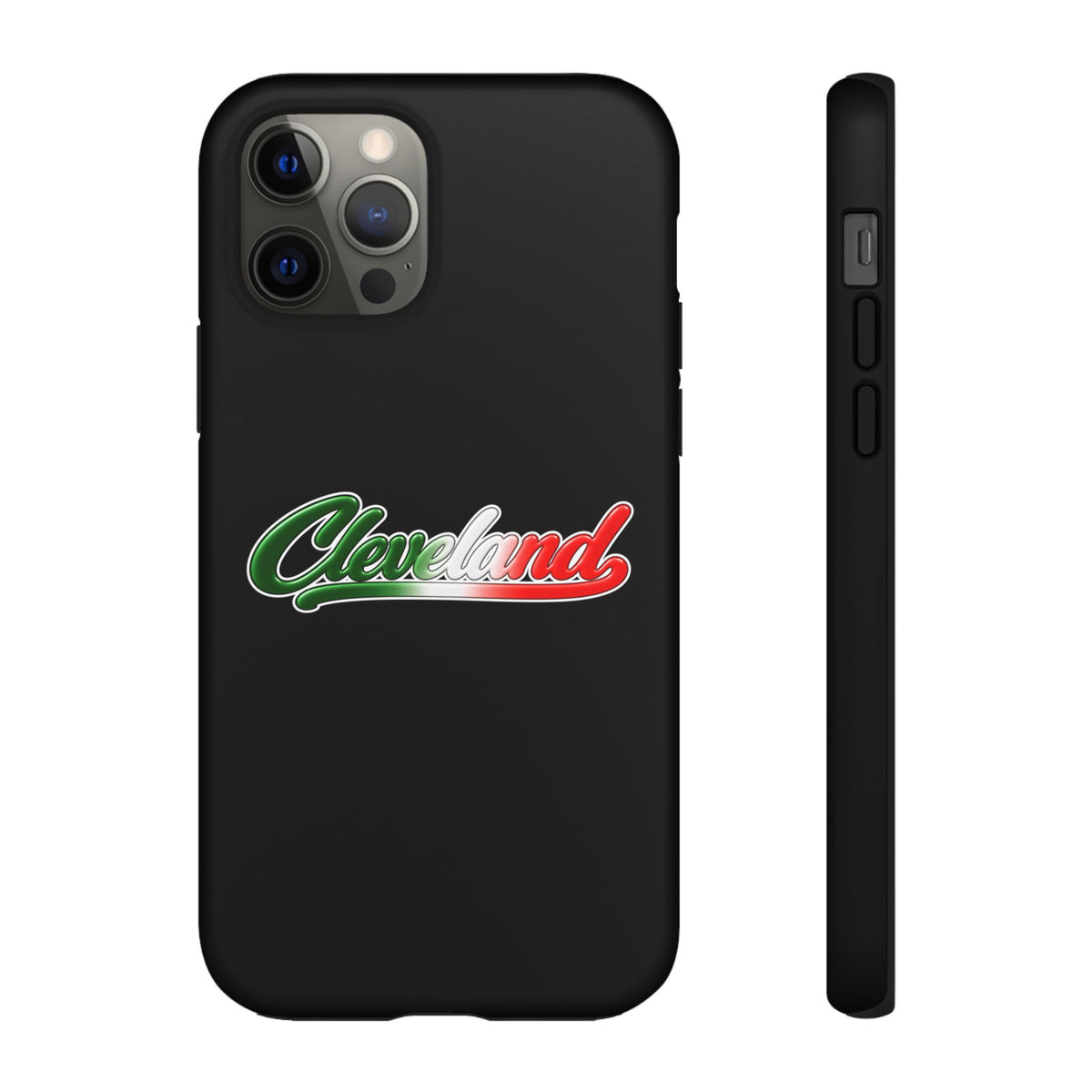 Cleveland Black Phone Case, Tough Cases for iPhone, Gift for Italians, Stylish Phone Cover, Unique Phone Accessory