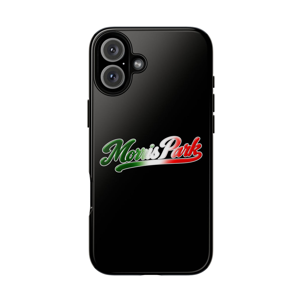 Morris Park Black Phone Case, Tough Cases for iPhone, Gift for Italians, Stylish Phone Cover, Unique Phone Accessory
