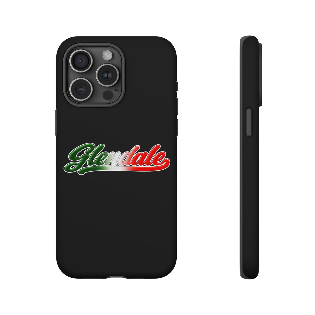 Glendale Black Phone Case, Tough Cases for iPhone, Gift for Italians, Stylish Phone Cover, Unique Phone Accessory