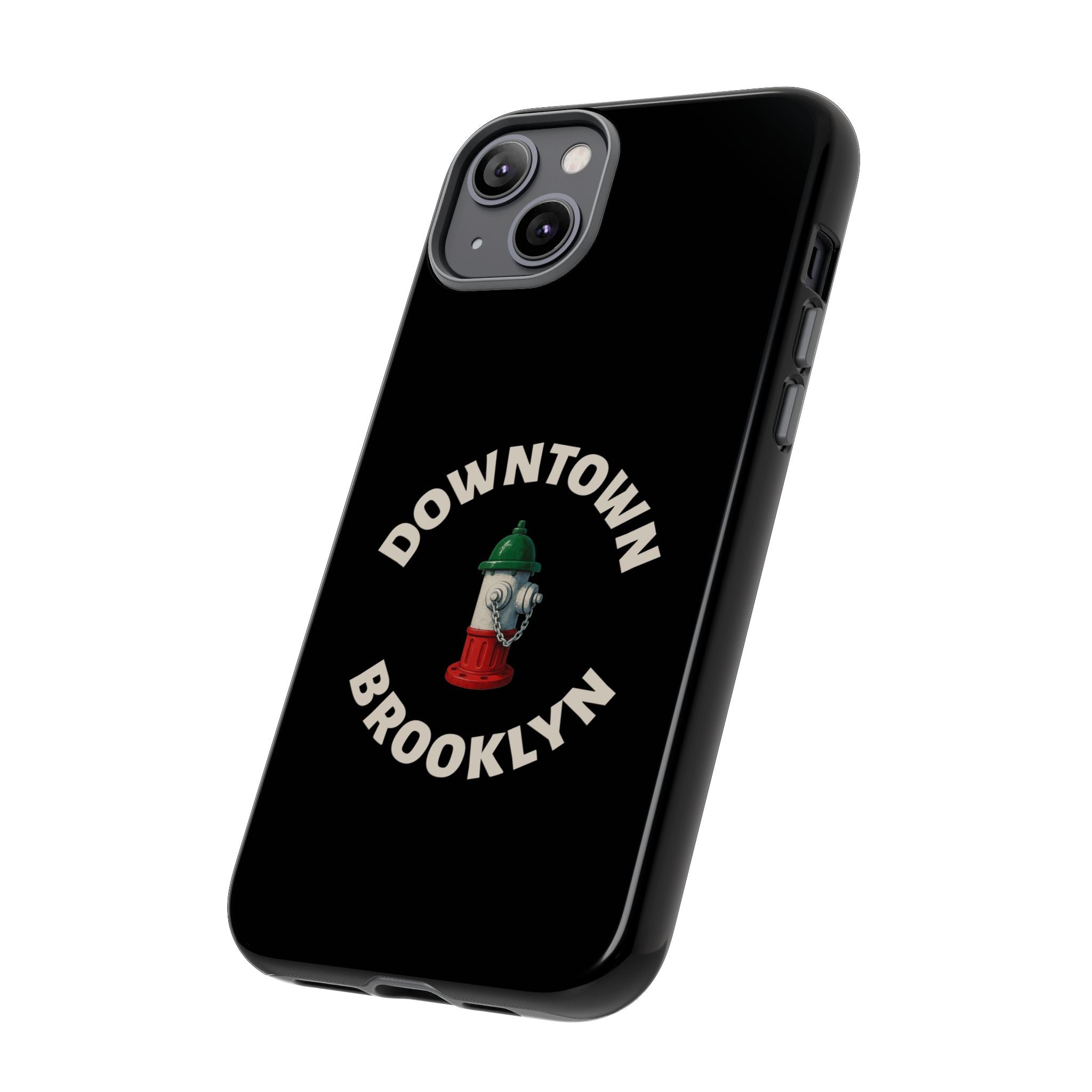 Downtown Brooklyn Black Phone Case, Tough Cases for iPhone, Gift for Italians, Stylish Phone Cover, Unique Phone Accessory