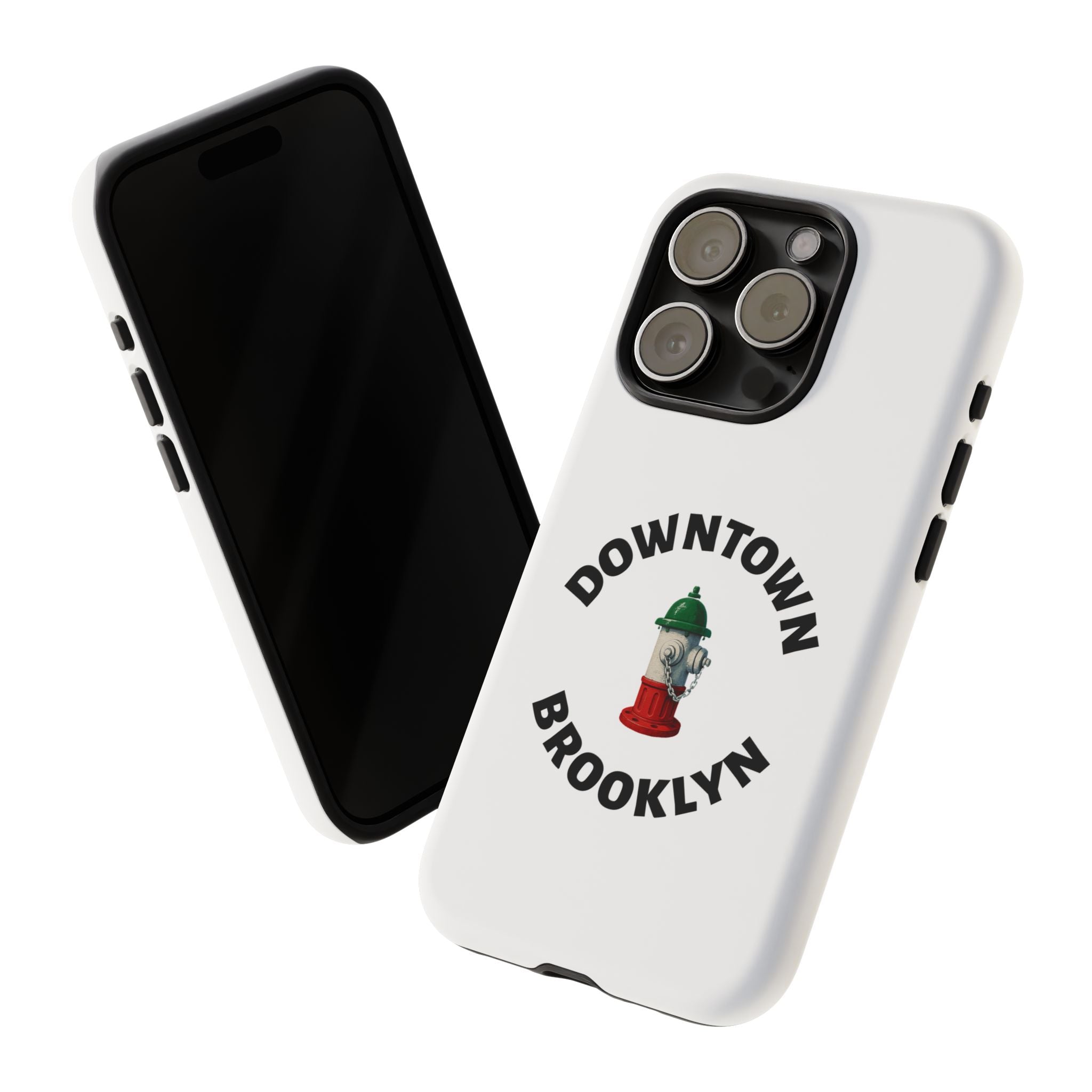 Downtown Brooklyn White Phone Case, Urban Style Phone Cover, Tough Smartphone Case, Gift for Italian Heritage, Fun Streetwear Accessories