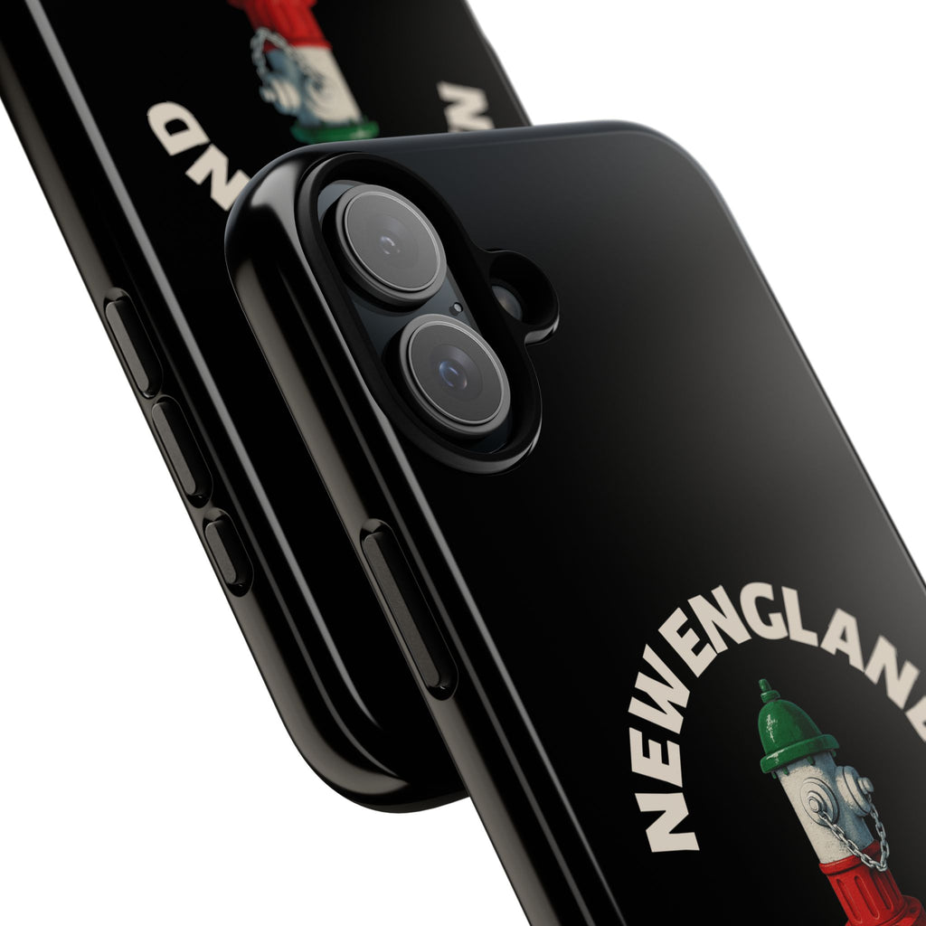 New England Italian Black Phone Case, Tough Cases for iPhone, Gift for Italians, Stylish Phone Cover, Unique Phone Accessory