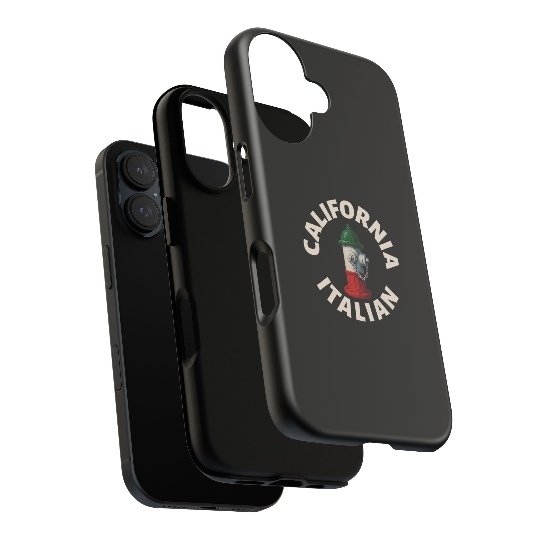 California Italian Black Phone Case, Tough Cases for iPhone, Gift for Italians, Stylish Phone Cover, Unique Phone Accessory