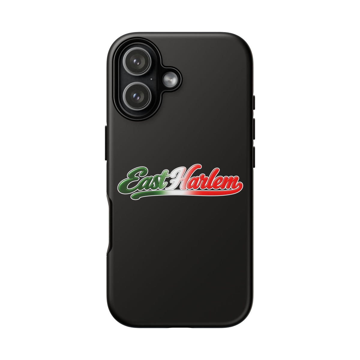 East Harlem Black Phone Case, Tough Cases for iPhone, Gift for Italians, Stylish Phone Cover, Unique Phone Accessory