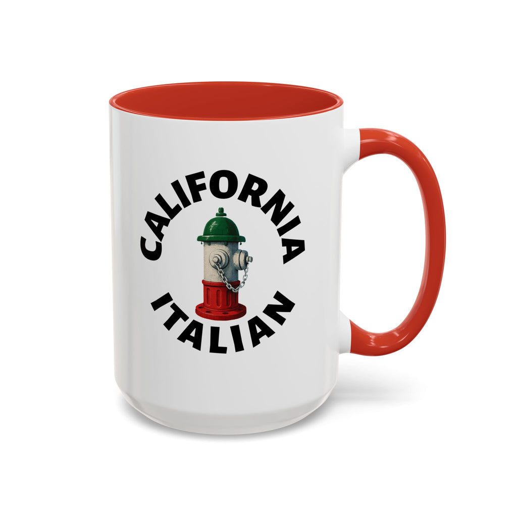 California Coffee Mug with Fire Hydrant Design, Unique Gift for Italians, Fun Kitchen Decor