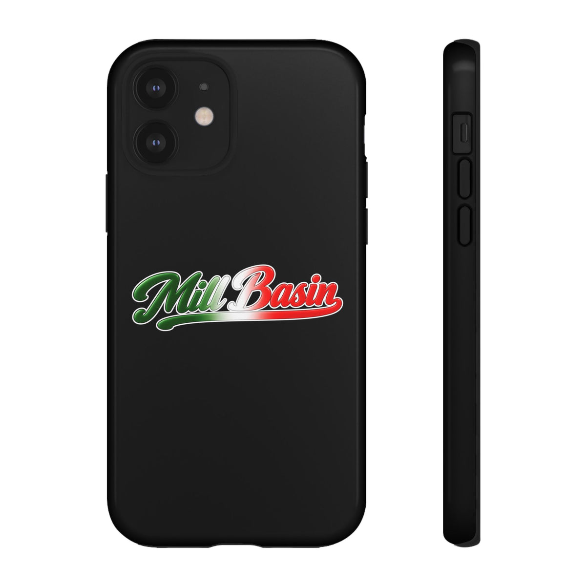 Mill Basin Black Phone Case, Tough Cases for iPhone, Gift for Italians, Stylish Phone Cover, Unique Phone Accessory