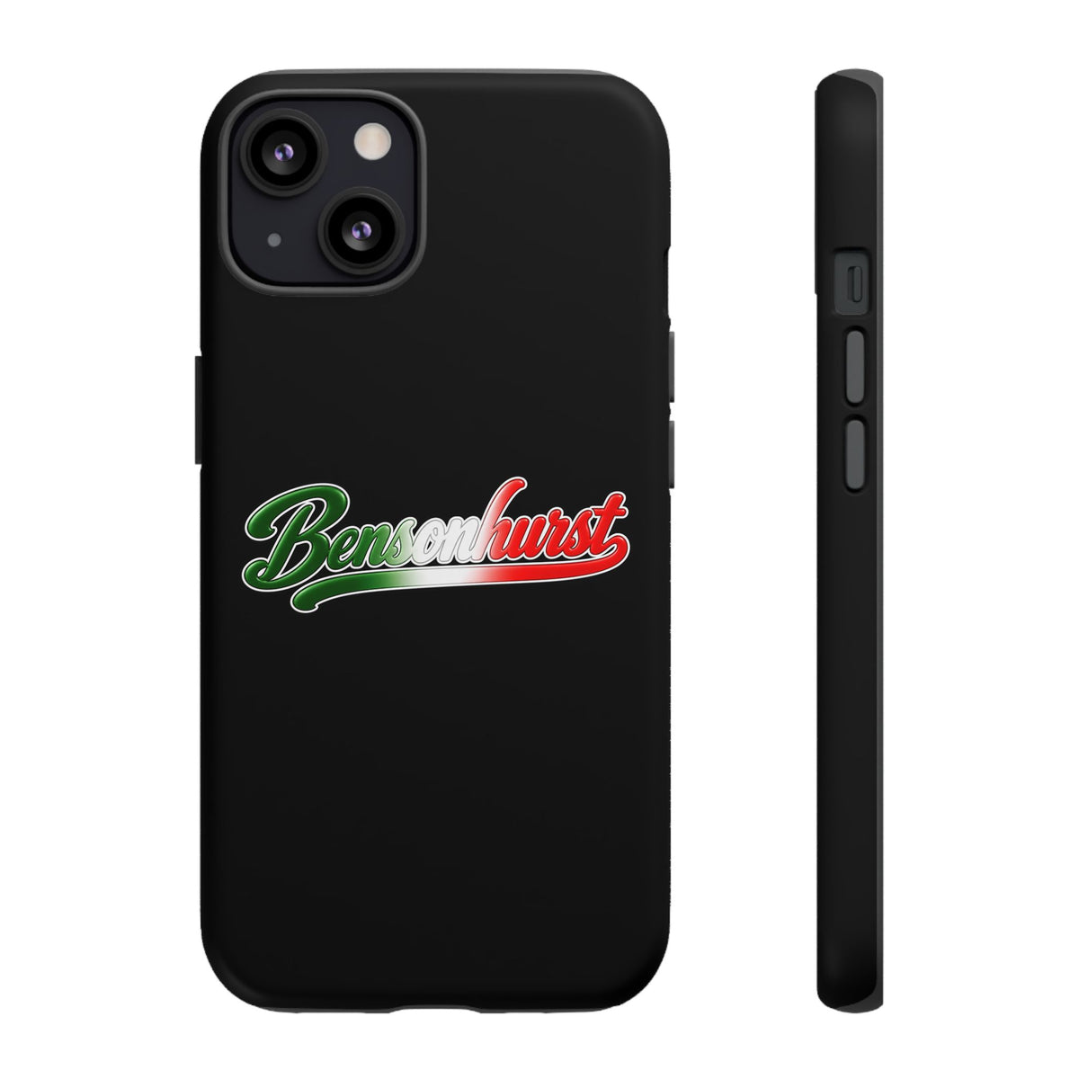 Bensonhurst Black Phone Case, Tough Cases for iPhone, Gift for Italians, Stylish Phone Cover, Unique Phone Accessory
