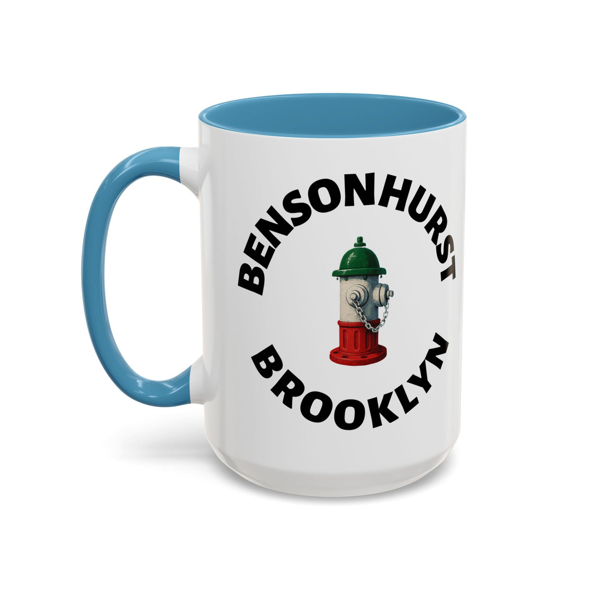 Bensonhurst Coffee Mug with Fire Hydrant Design, Unique Gift for Italians, Fun Kitchen Decor