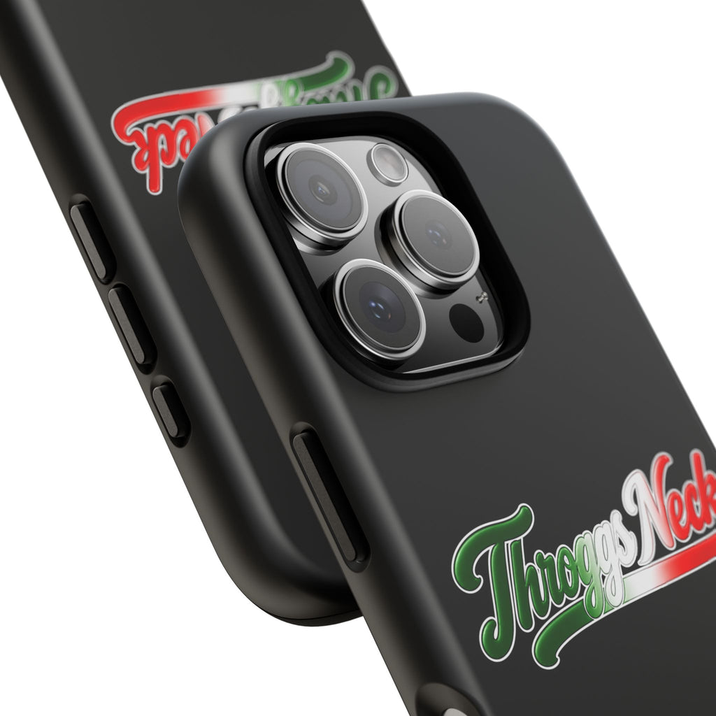 Throggs Neck Black Phone Case, Tough Cases for iPhone, Gift for Italians, Stylish Phone Cover, Unique Phone Accessory