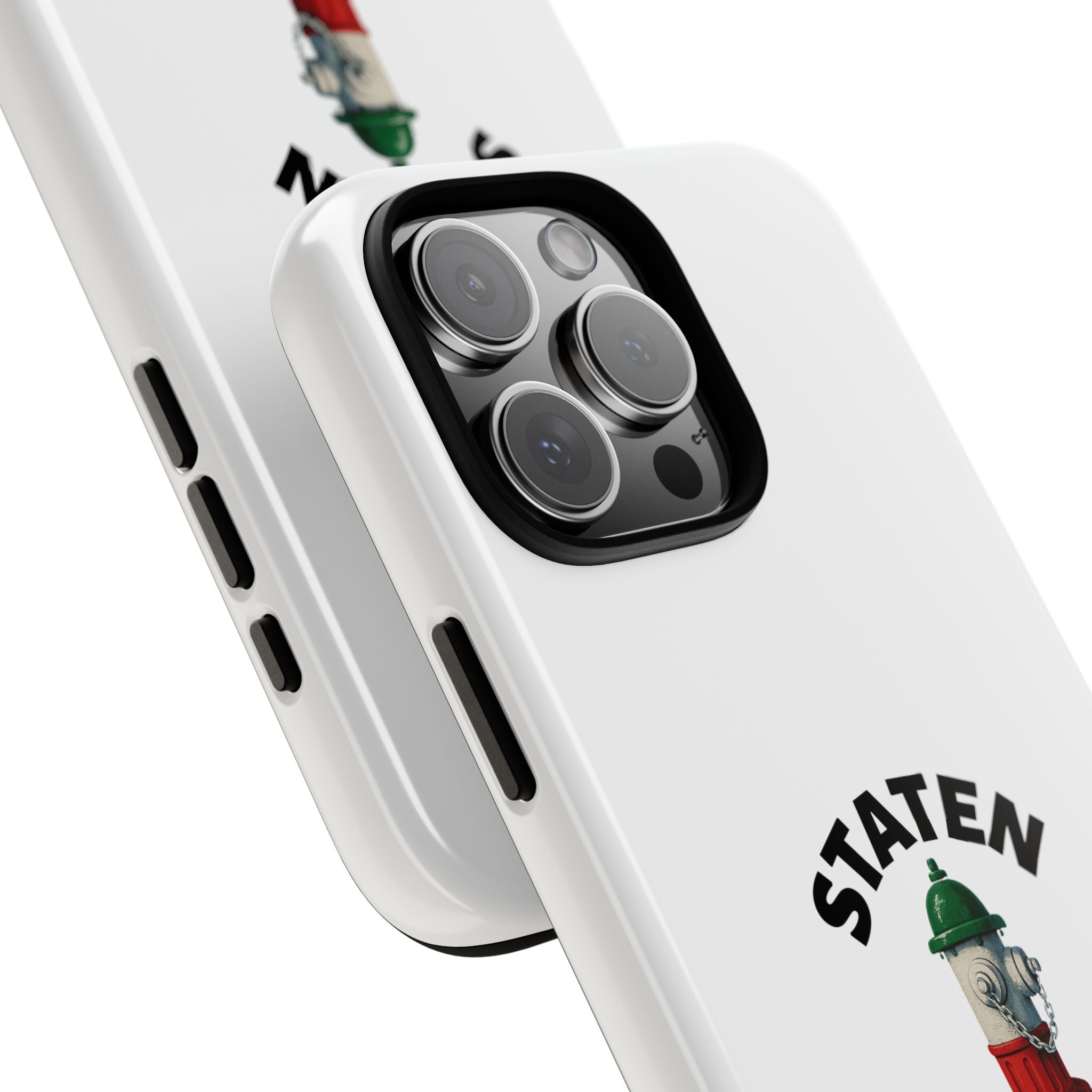 Staten Italy White Phone Case, Urban Style Phone Cover, Tough Smartphone Case, Gift for Italian Heritage, Fun Streetwear Accessories