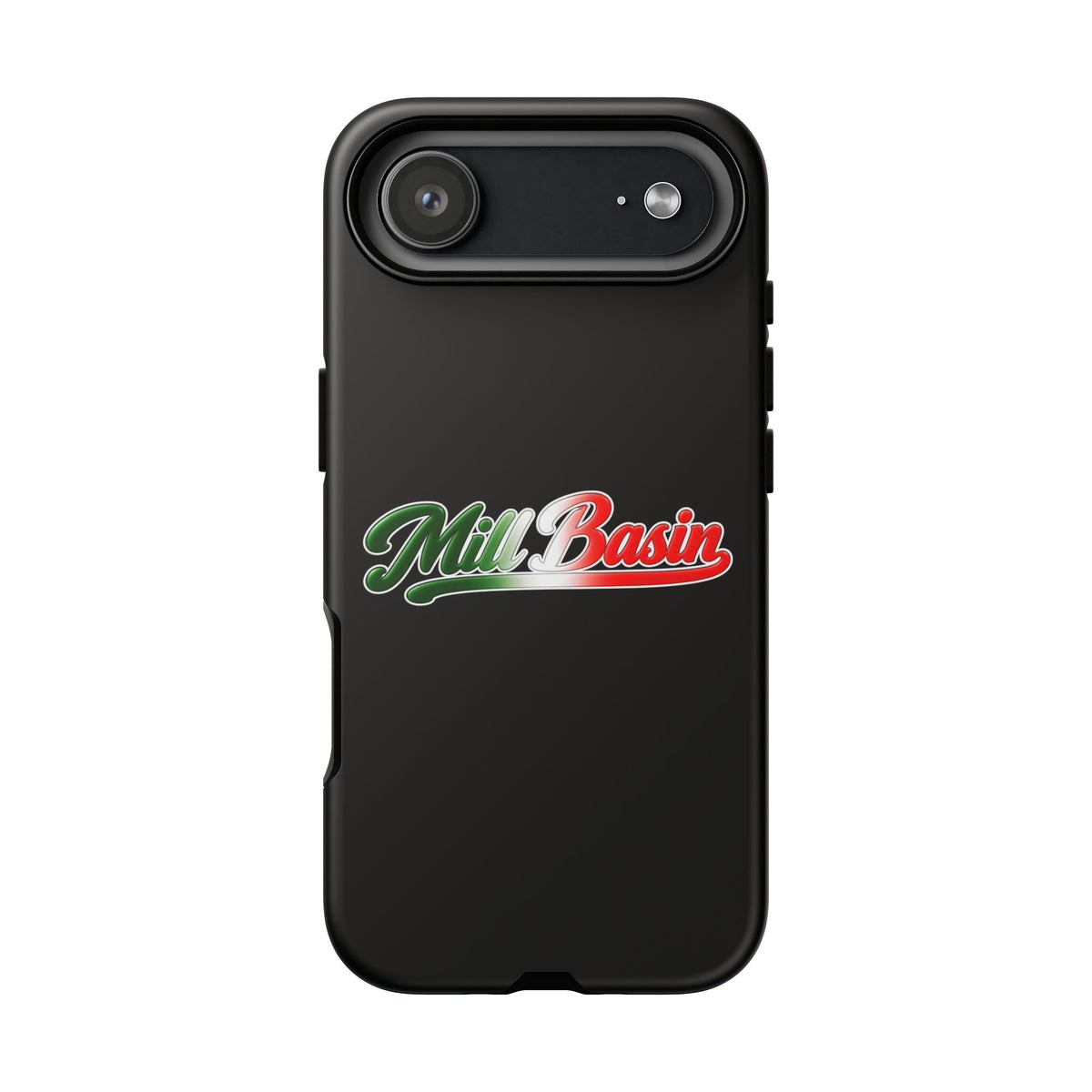 Mill Basin Black Phone Case, Tough Cases for iPhone, Gift for Italians, Stylish Phone Cover, Unique Phone Accessory