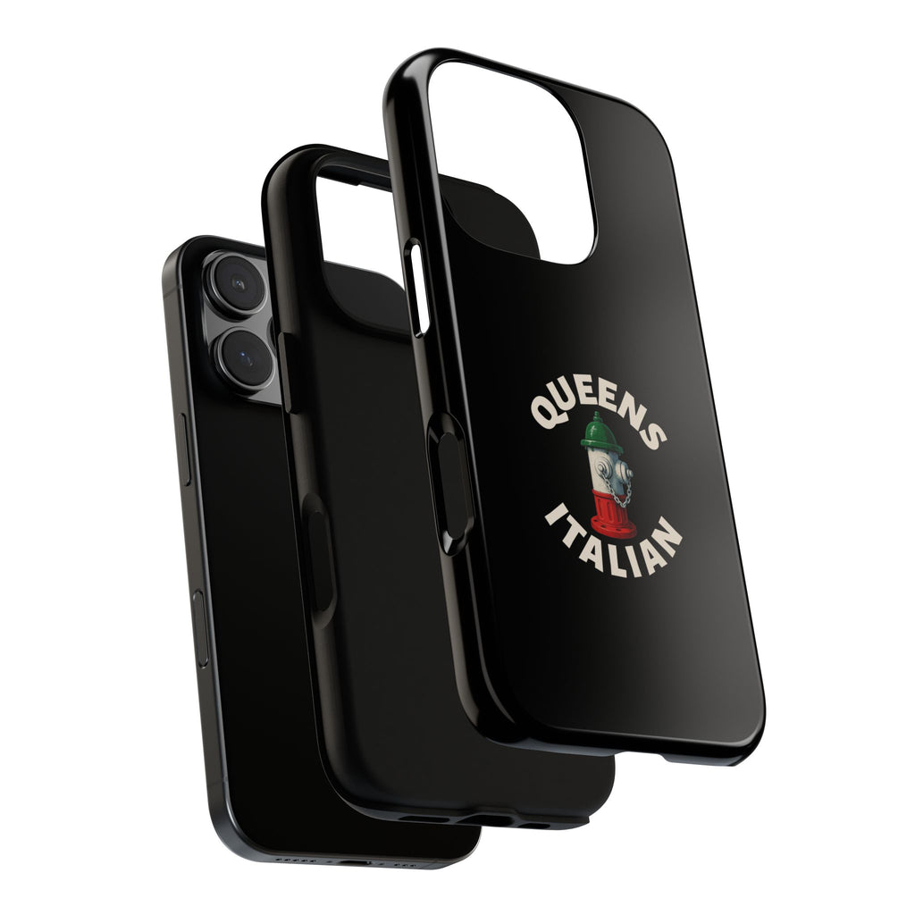 Queens Italian Black Phone Case, Tough Cases for iPhone, Gift for Italians, Stylish Phone Cover, Unique Phone Accessory