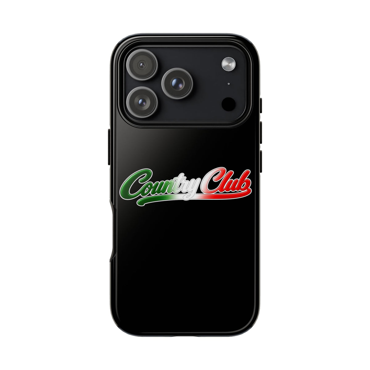 Country Club Black Phone Case, Tough Cases for iPhone, Gift for Italians, Stylish Phone Cover, Unique Phone Accessory