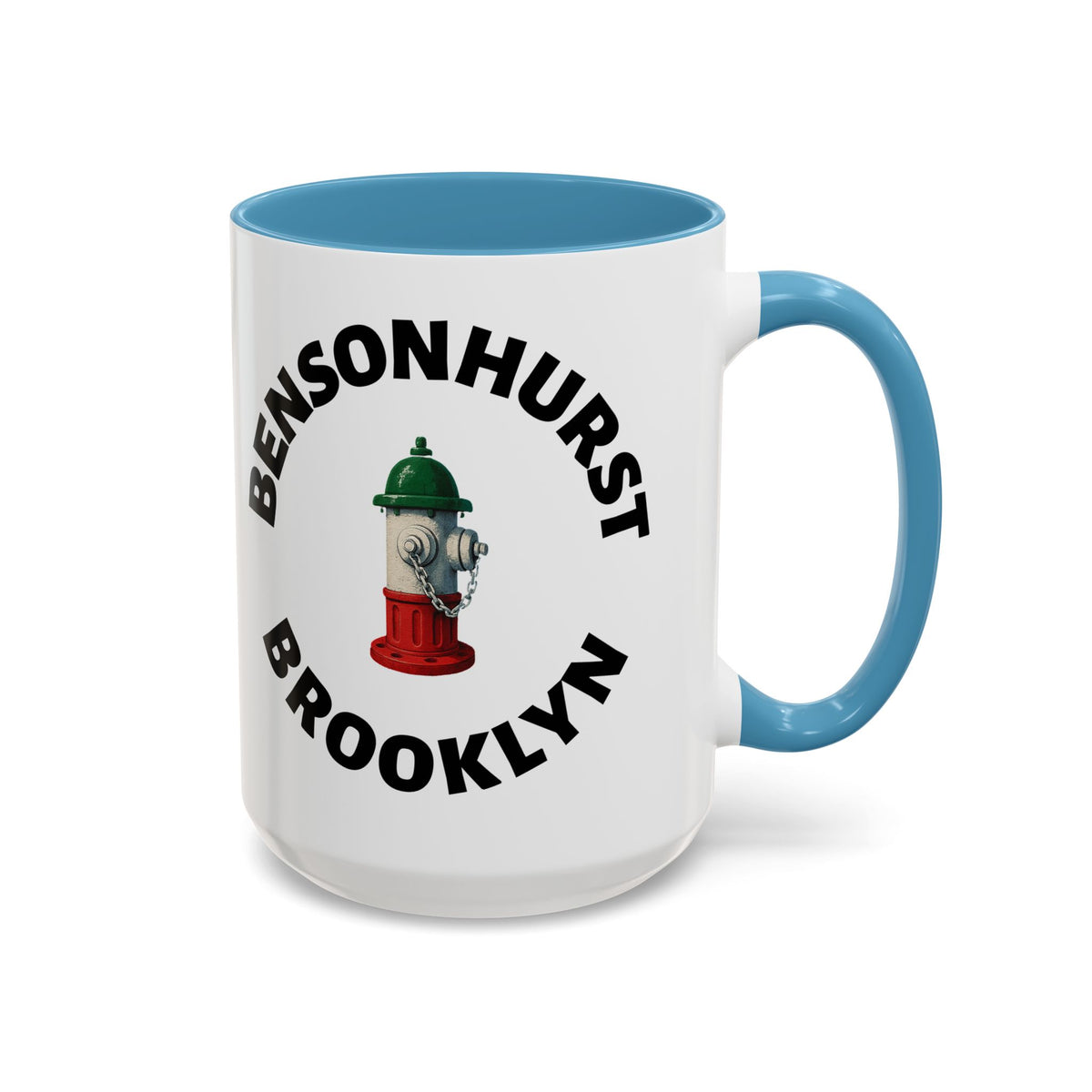 Bensonhurst Coffee Mug with Fire Hydrant Design, Unique Gift for Italians, Fun Kitchen Decor