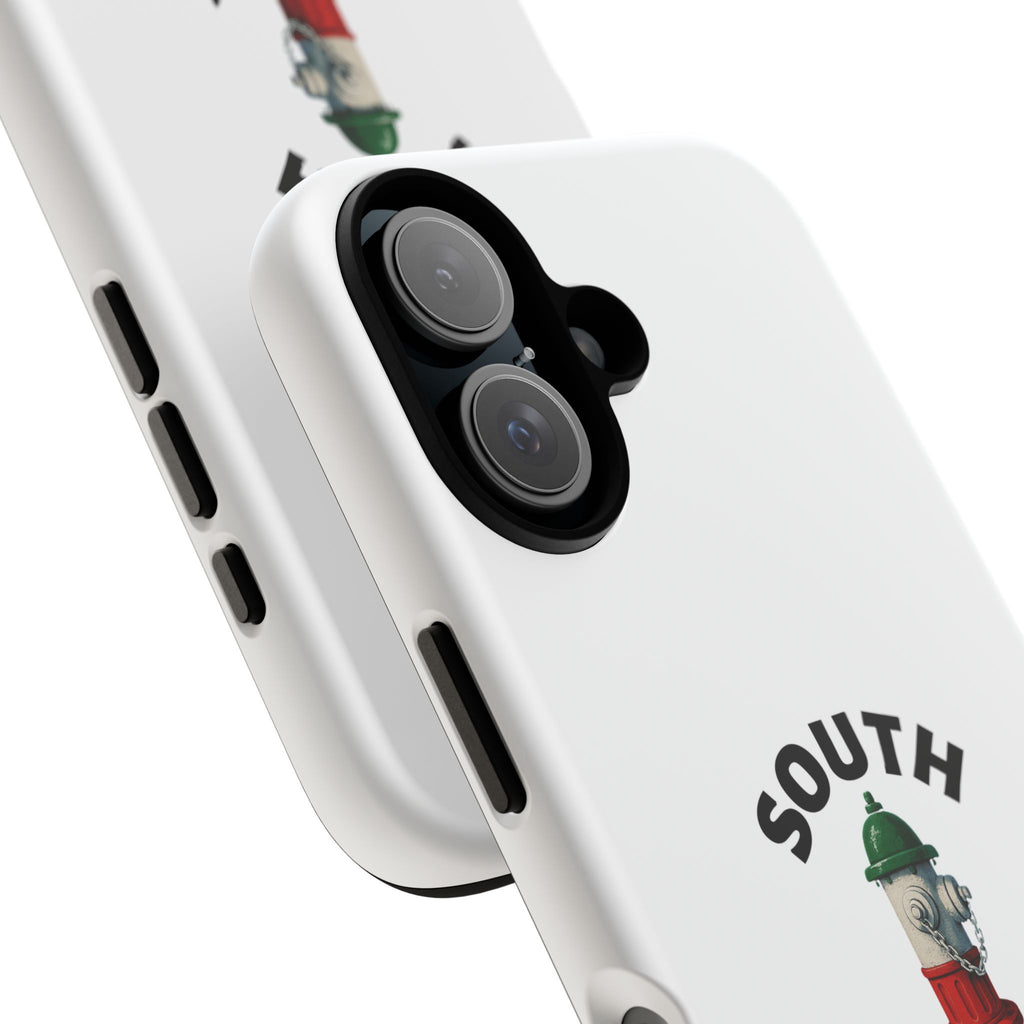 South Philly White Phone Case, Urban Style Phone Cover, Tough Smartphone Case, Gift for Italian Heritage, Fun Streetwear Accessories