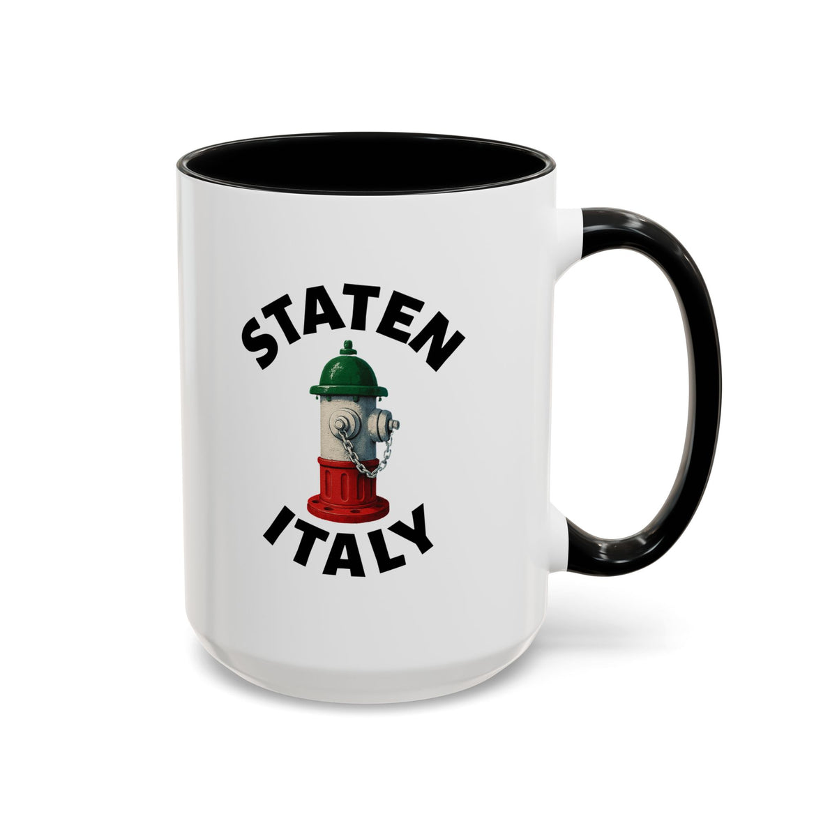Staten Italy Coffee Mug with Fire Hydrant Design, Unique Gift for Italians, Fun Kitchen Decor