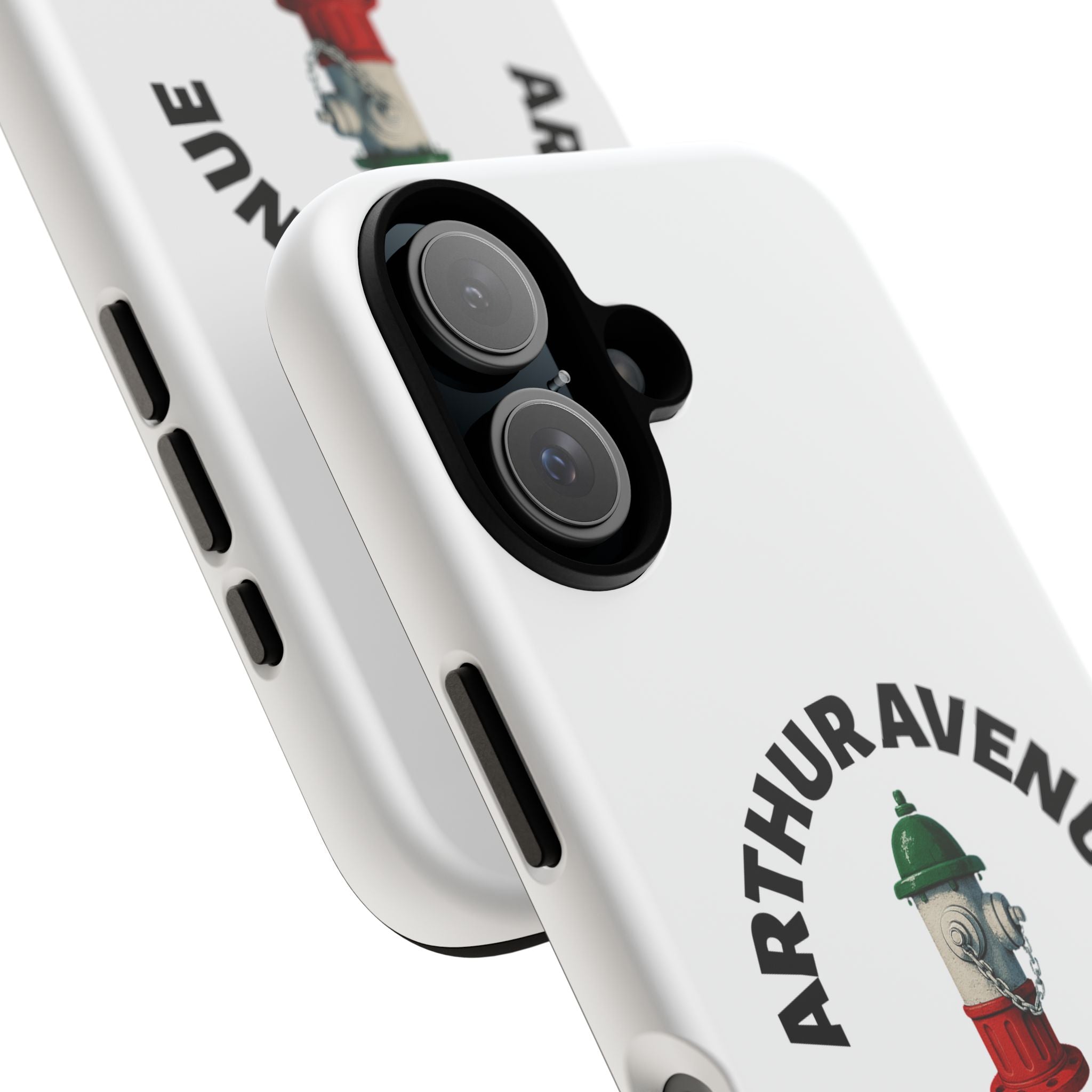 Arthur Avenue Italian White Phone Case, Urban Style Phone Cover, Tough Smartphone Case, Gift for Italian Heritage, Fun Streetwear Accessories