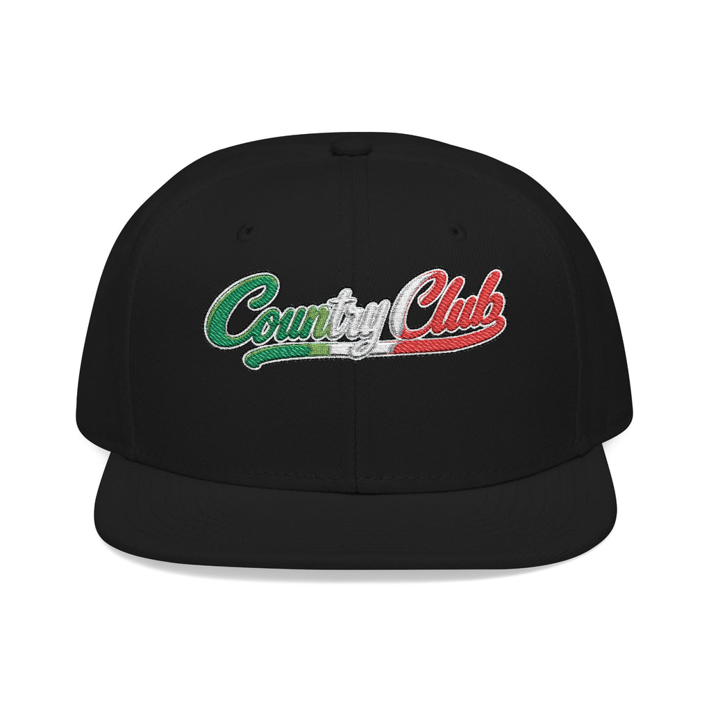 Country Club Italian Embroidered Snapback Hat | Street Sign Patch Cap