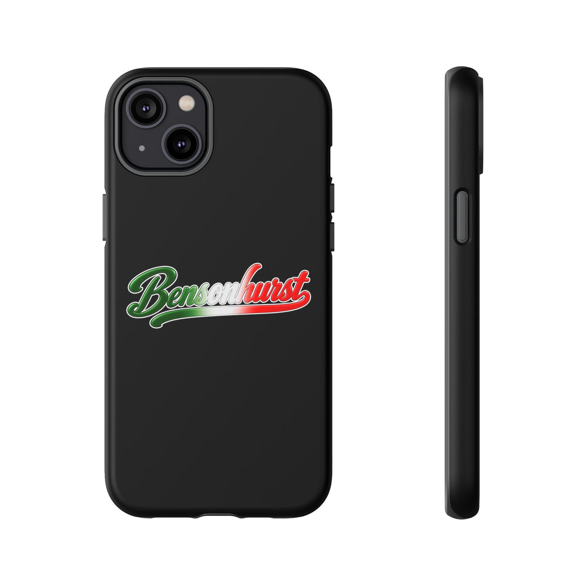 Bensonhurst Black Phone Case, Tough Cases for iPhone, Gift for Italians, Stylish Phone Cover, Unique Phone Accessory