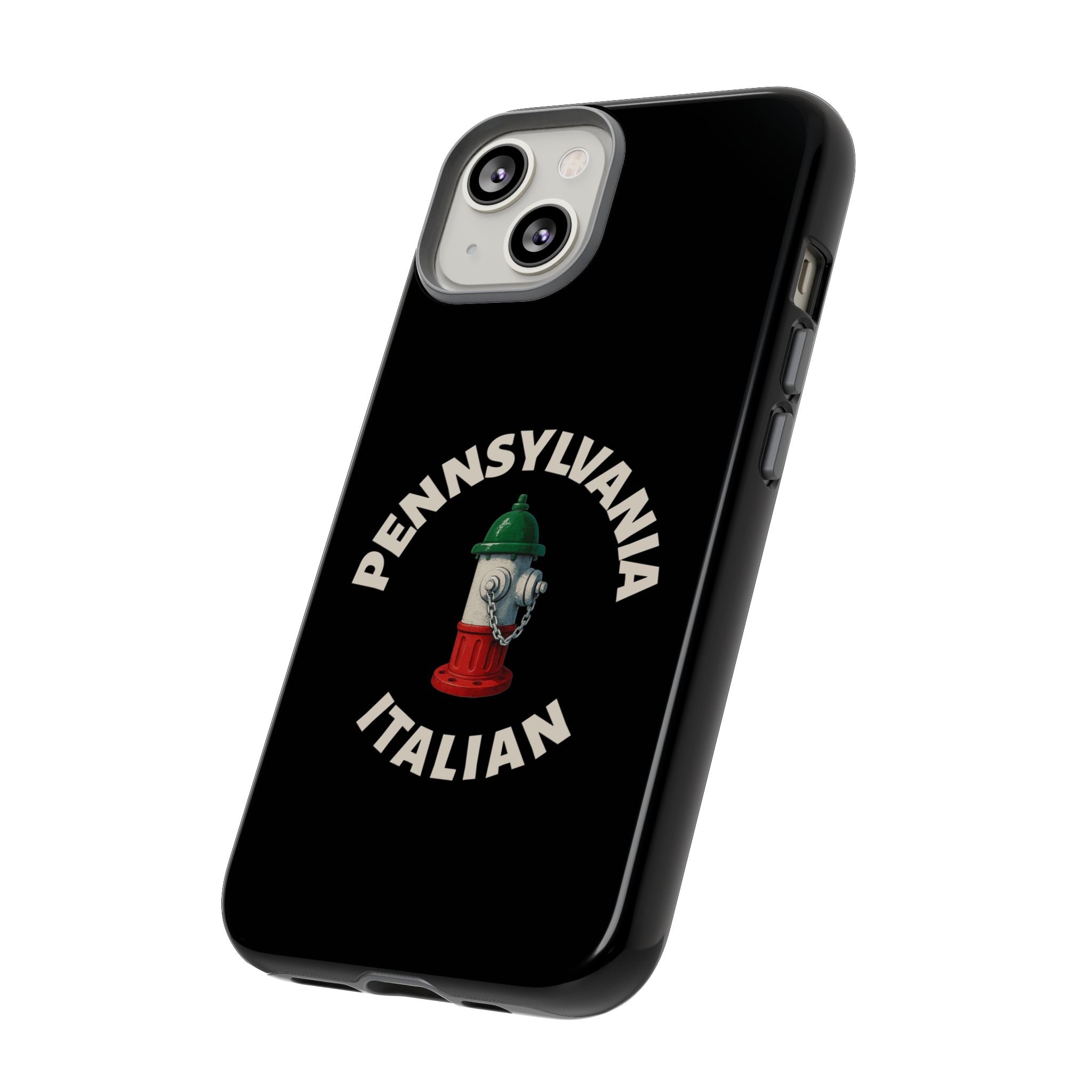 Pennsylvania Italian Black Phone Case, Tough Cases for iPhone, Gift for Italians, Stylish Phone Cover, Unique Phone Accessory