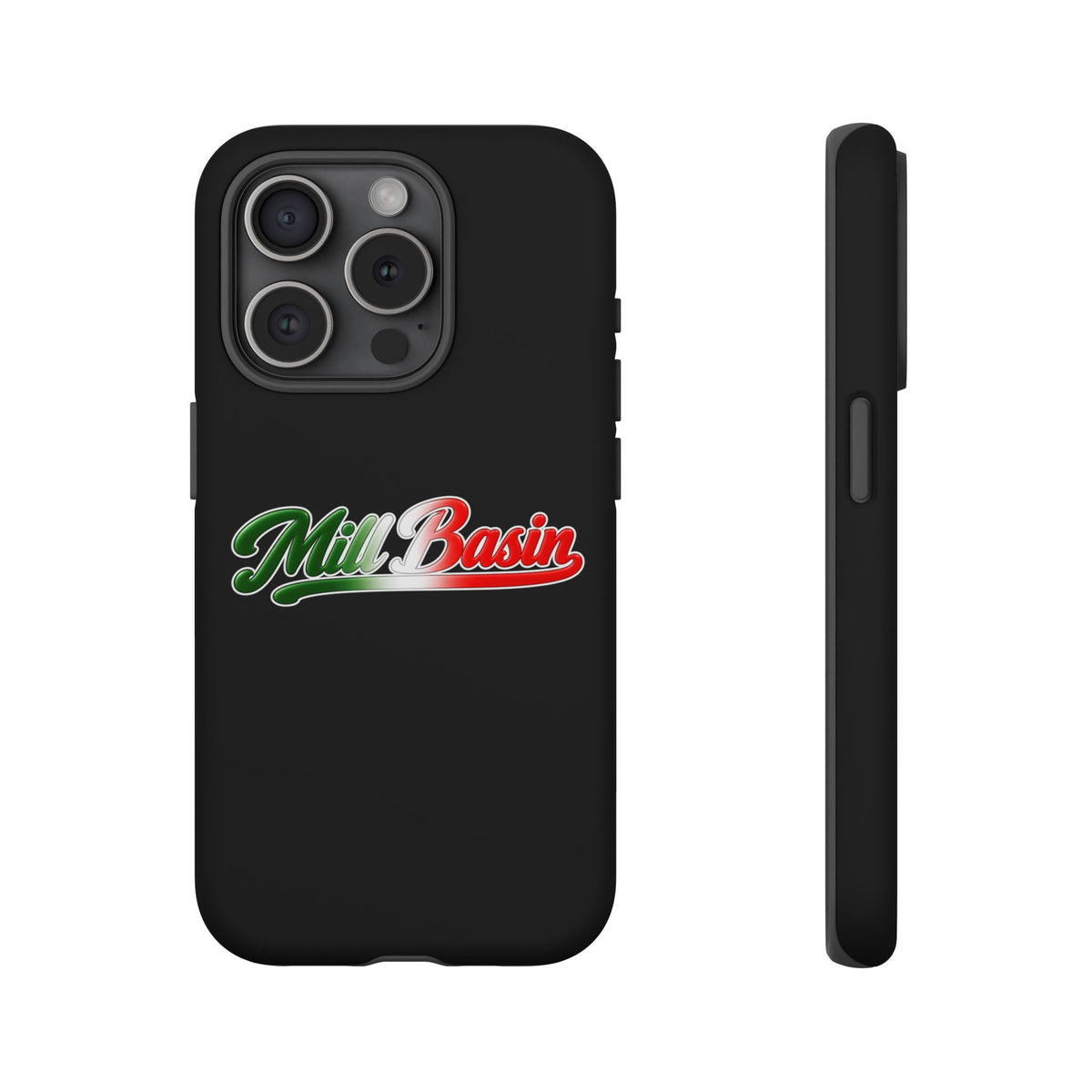 Mill Basin Black Phone Case, Tough Cases for iPhone, Gift for Italians, Stylish Phone Cover, Unique Phone Accessory