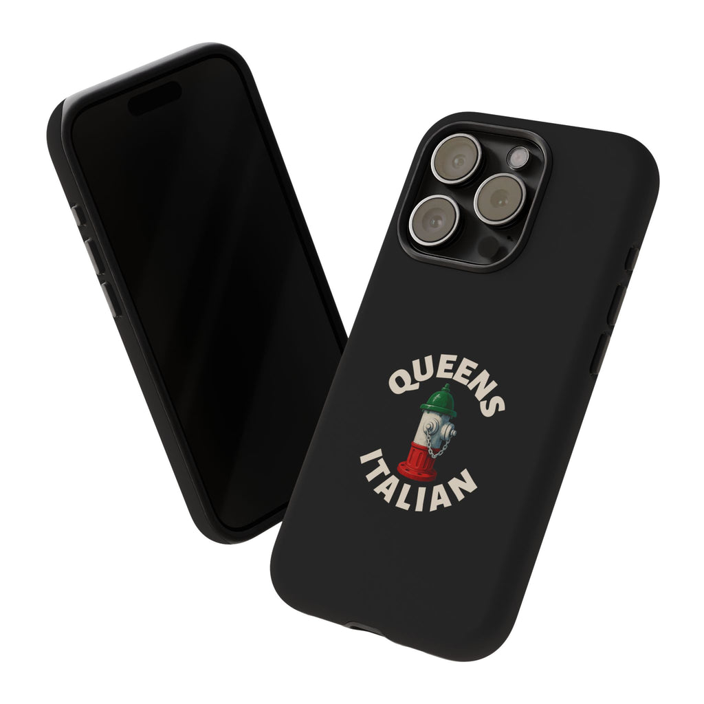 Queens Italian Black Phone Case, Tough Cases for iPhone, Gift for Italians, Stylish Phone Cover, Unique Phone Accessory