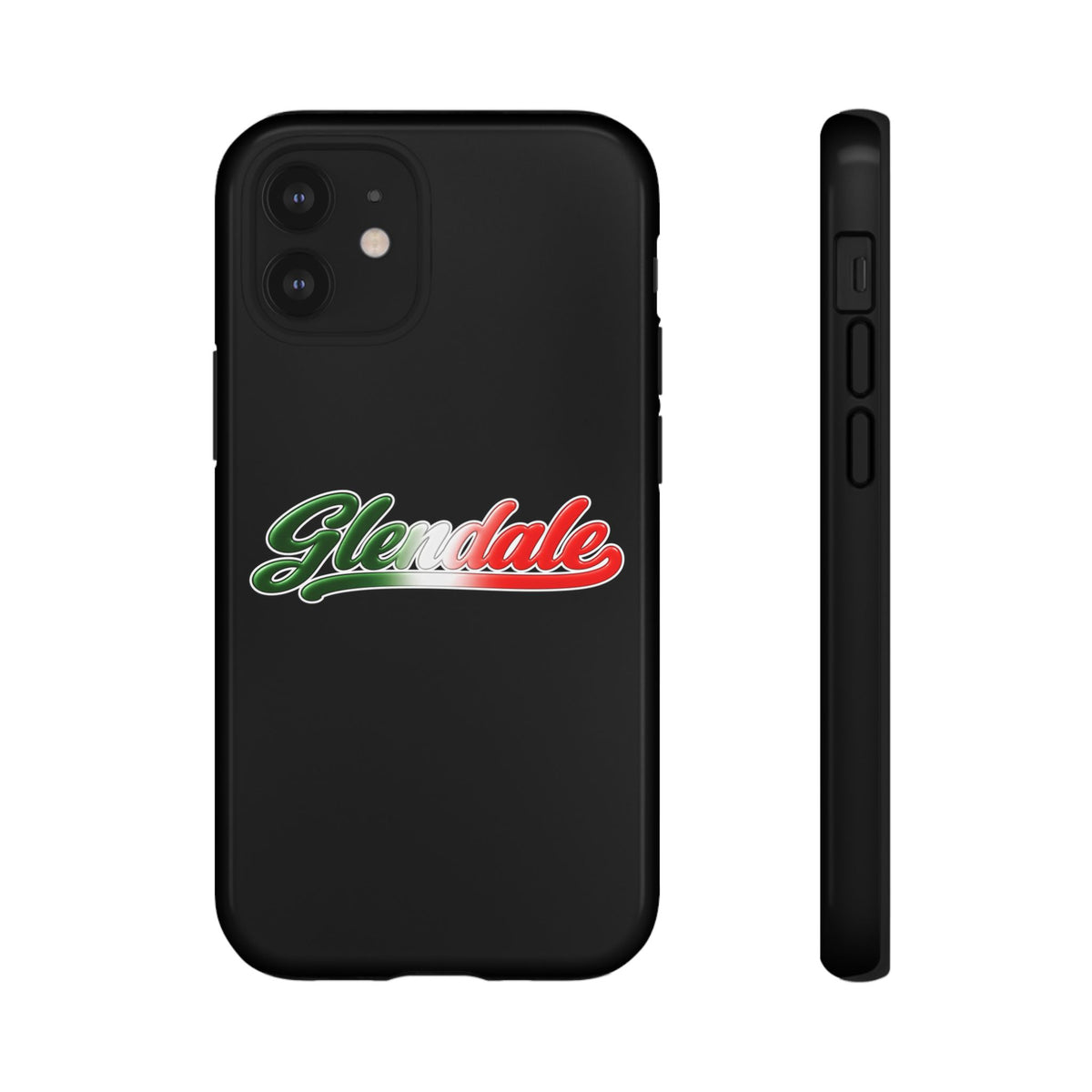 Glendale Black Phone Case, Tough Cases for iPhone, Gift for Italians, Stylish Phone Cover, Unique Phone Accessory