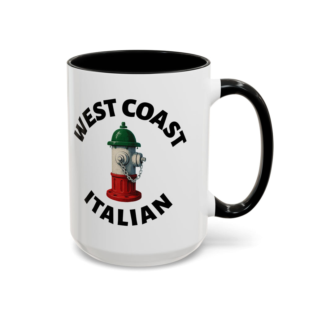 West Coast Coffee Mug with Fire Hydrant Design, Unique Gift for Italians, Fun Kitchen Decor