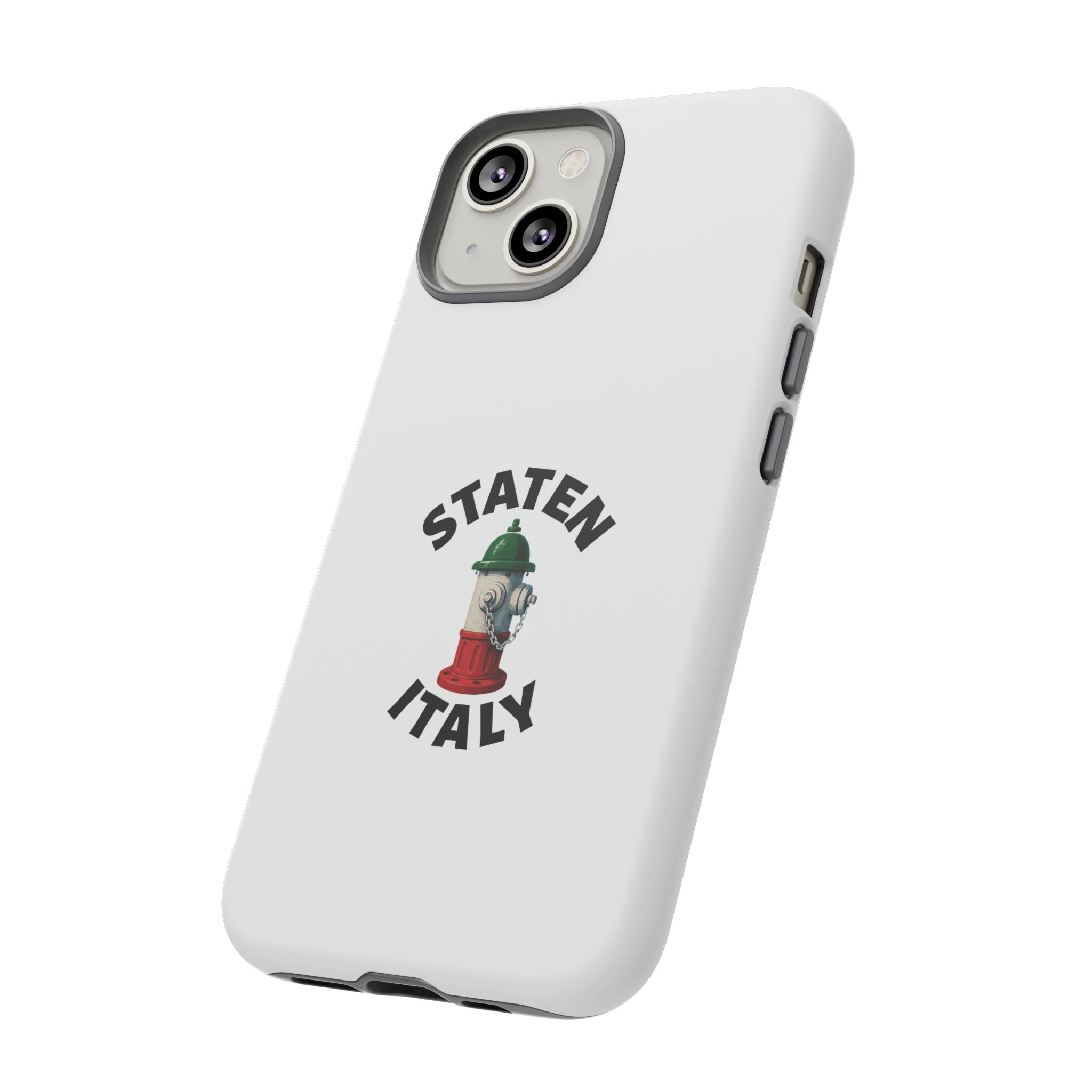 Staten Italy White Phone Case, Urban Style Phone Cover, Tough Smartphone Case, Gift for Italian Heritage, Fun Streetwear Accessories