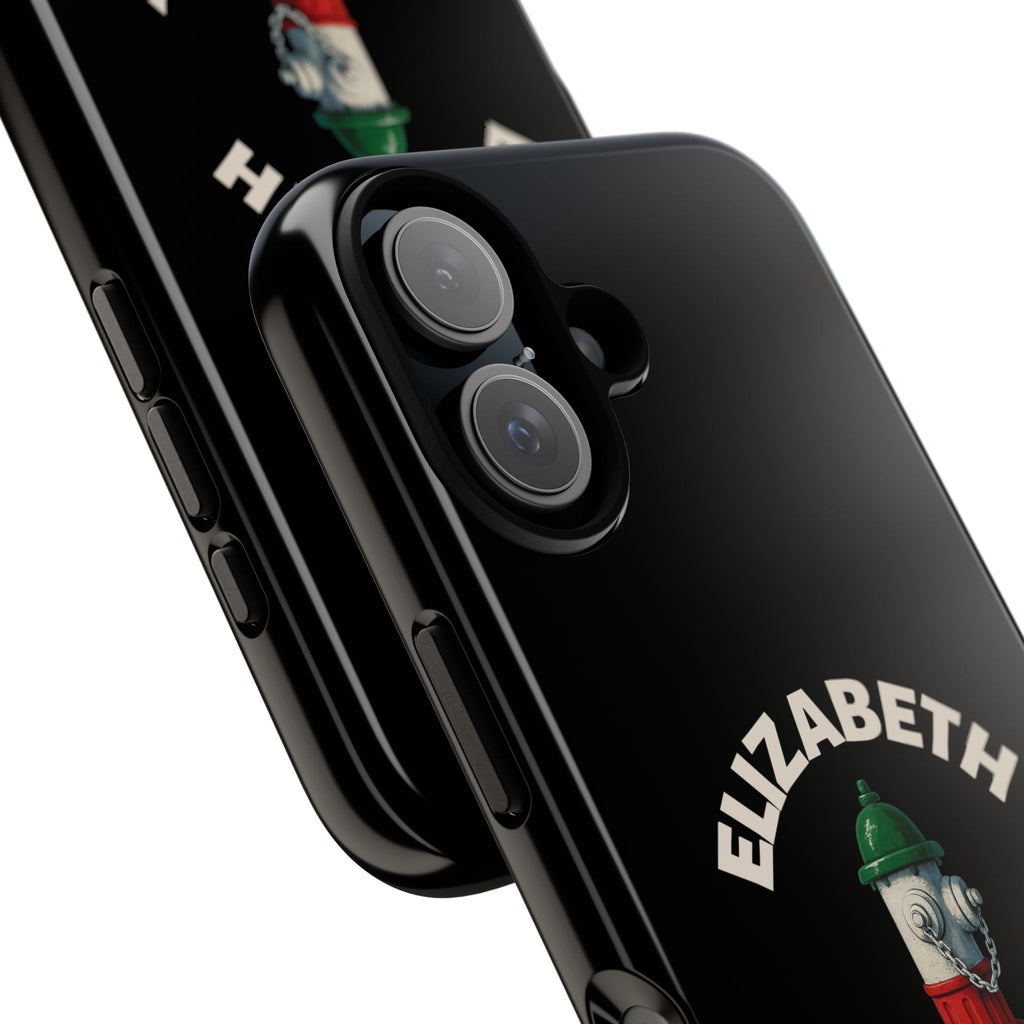 Elizabeth New Jersey Black Phone Case, Tough Cases for iPhone, Gift for Italians, Stylish Phone Cover, Unique Phone Accessory