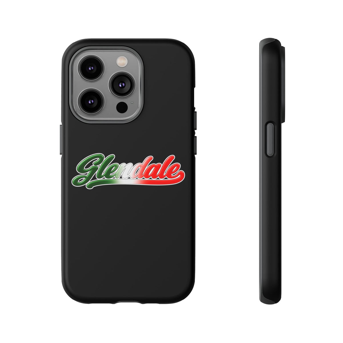 Glendale Black Phone Case, Tough Cases for iPhone, Gift for Italians, Stylish Phone Cover, Unique Phone Accessory