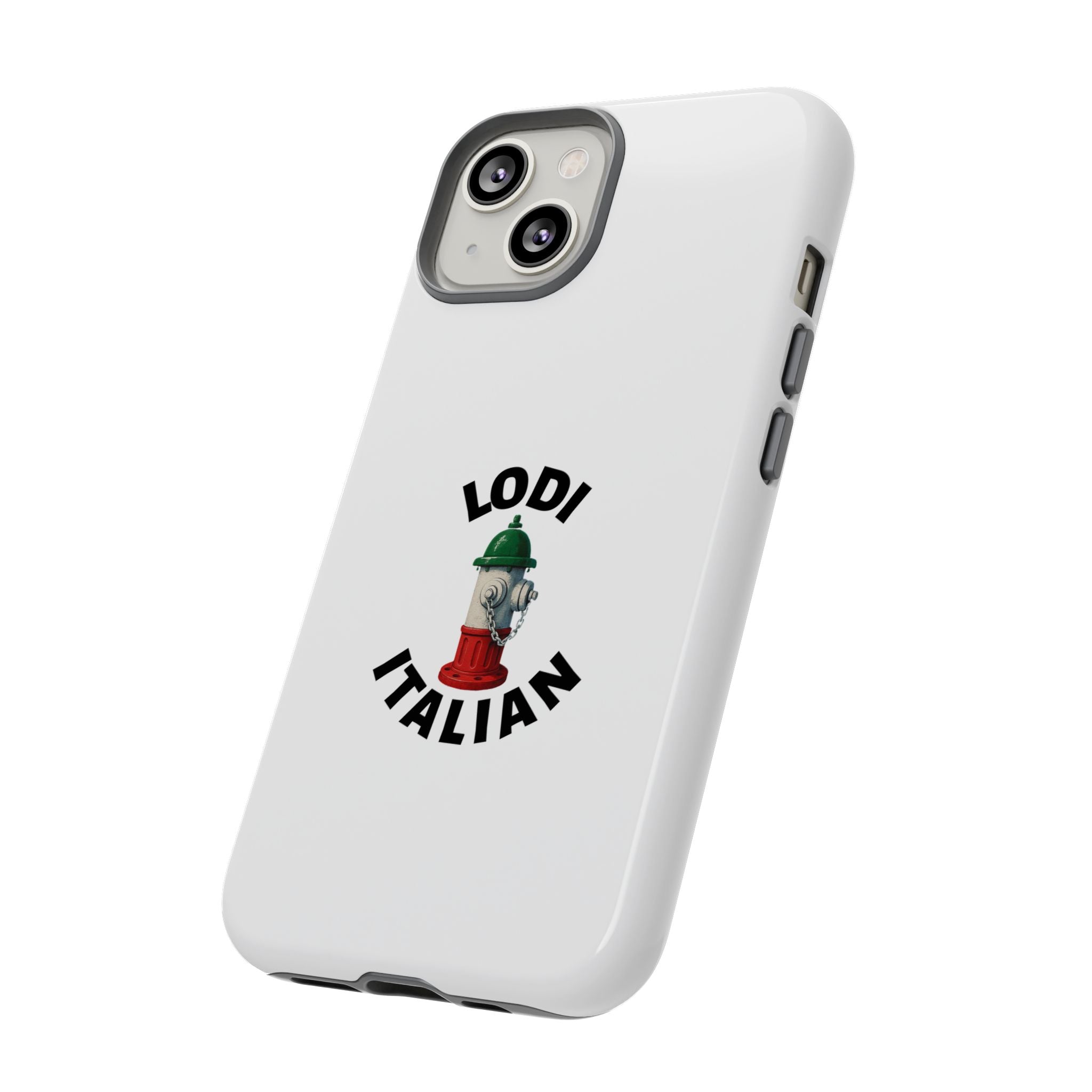 Lodi Italian White Phone Case, Urban Style Phone Cover, Tough Smartphone Case, Gift for Italian Heritage, Fun Streetwear Accessories