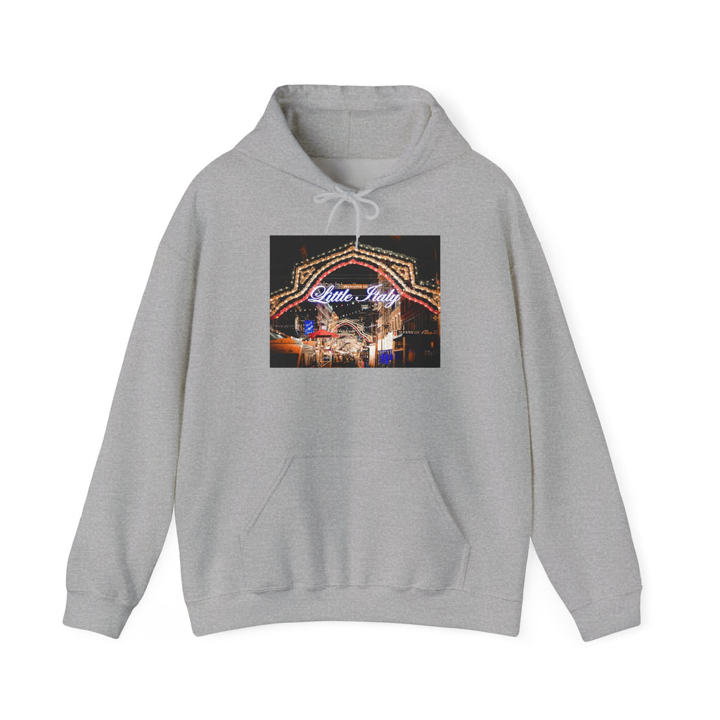 Little Italy Hoodie — Italian Flag Script Pullover