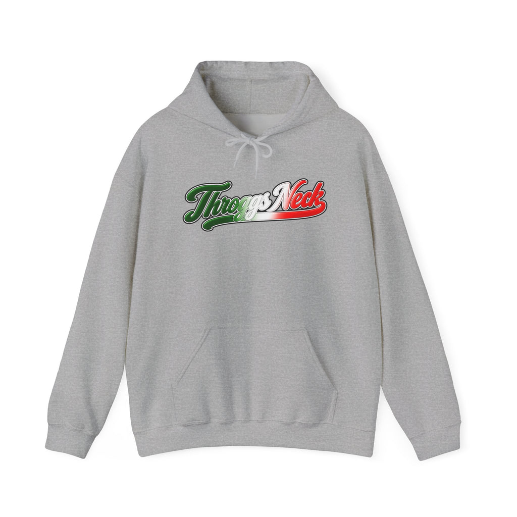 Throggs Neck Hoodie — Italian Flag Script Pullover