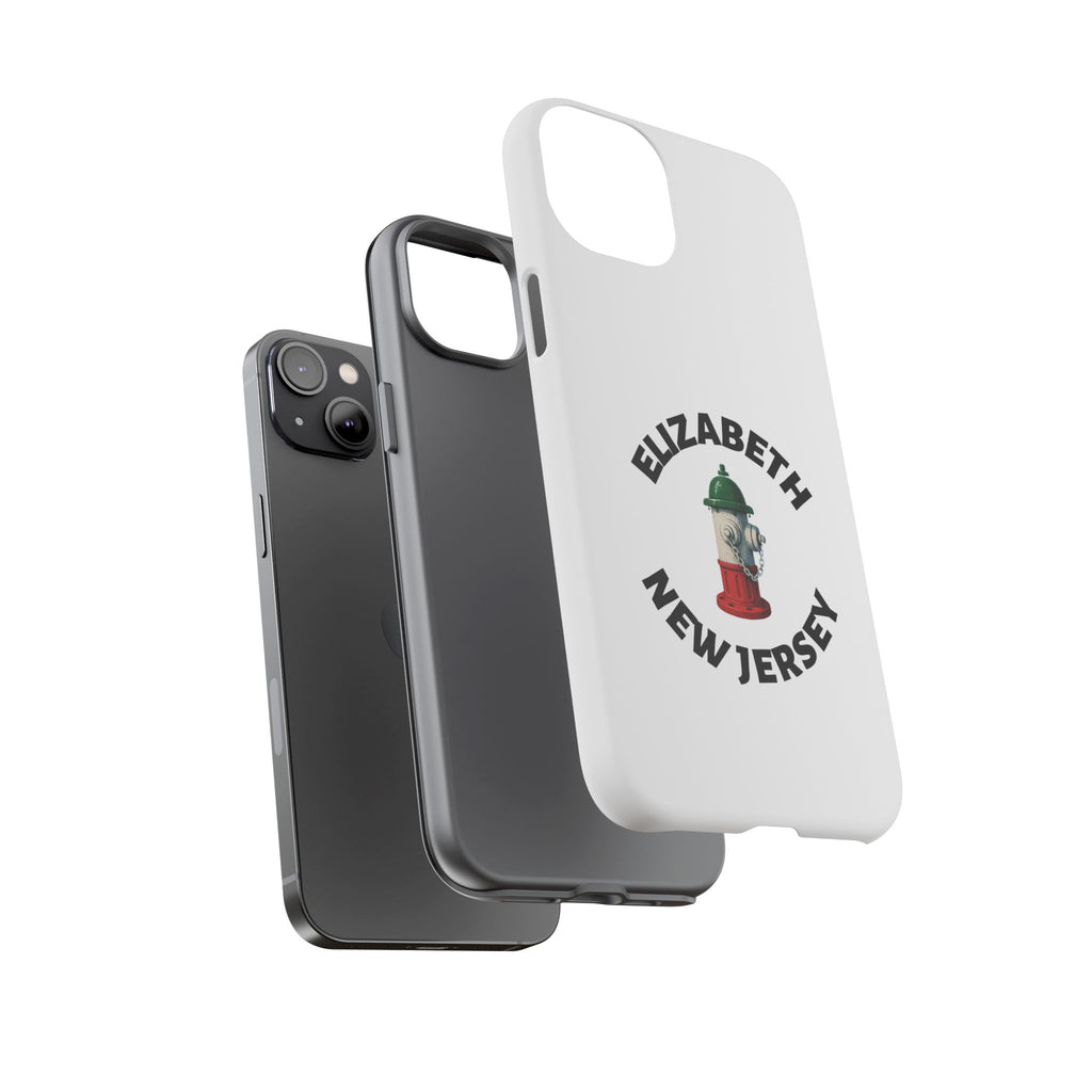 Elizabeth New Jersey White Phone Case, Urban Style Phone Cover, Tough Smartphone Case, Gift for Italian Heritage, Fun Streetwear Accessories