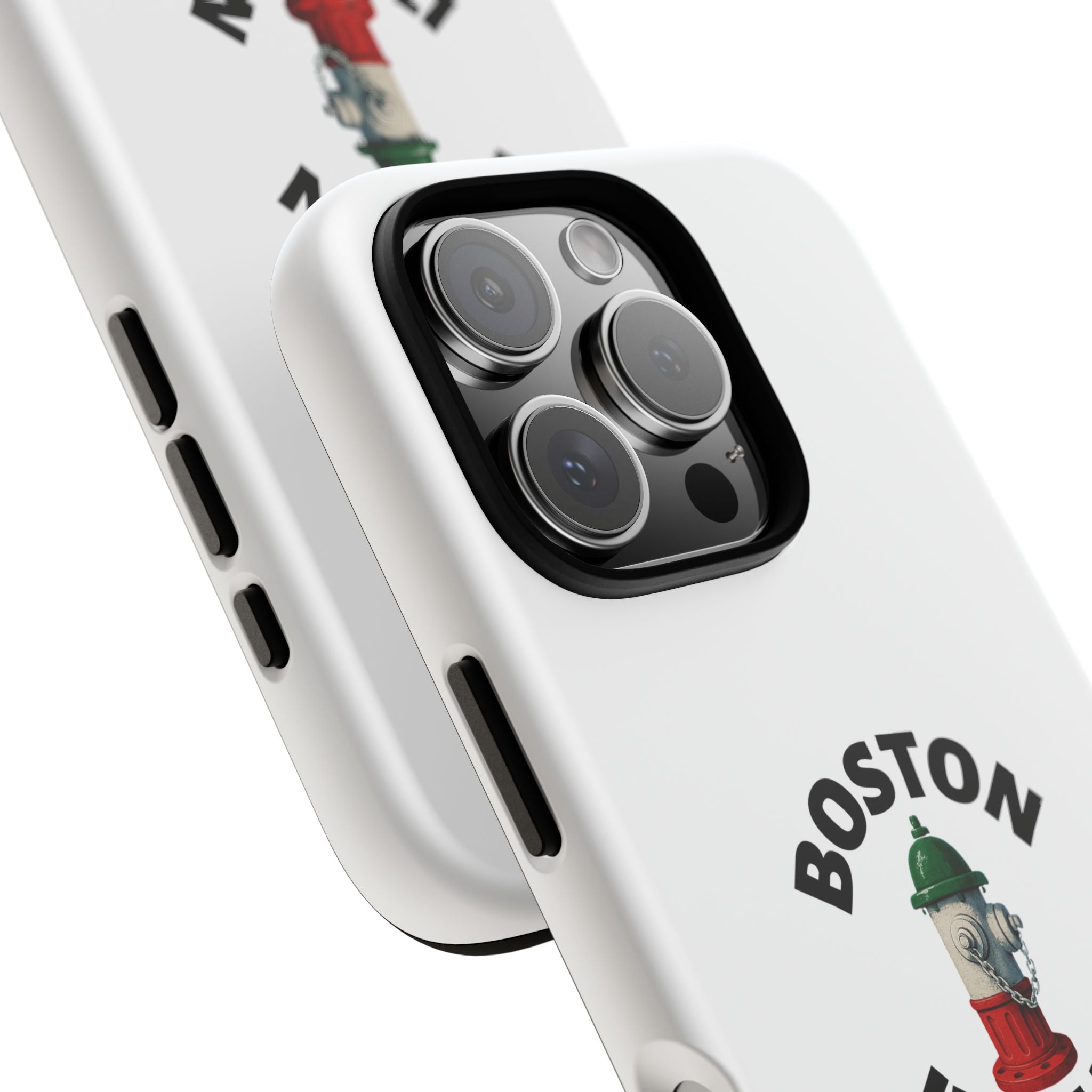Boston Italian White Phone Case, Urban Style Phone Cover, Tough Smartphone Case, Gift for Italian Heritage, Fun Streetwear Accessories
