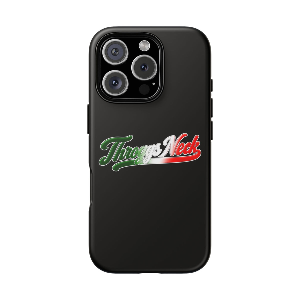 Throggs Neck Black Phone Case, Tough Cases for iPhone, Gift for Italians, Stylish Phone Cover, Unique Phone Accessory