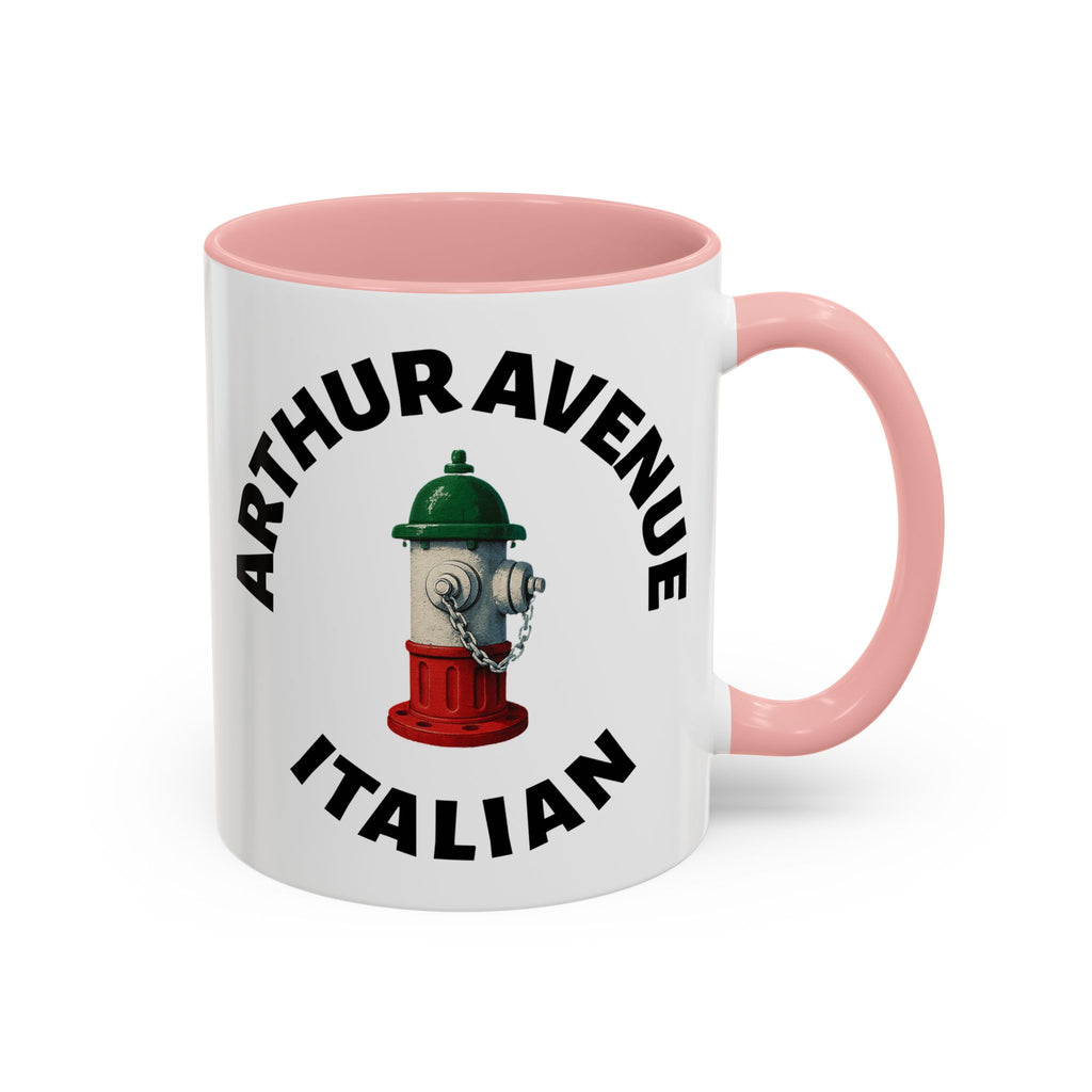 Arthur Avenue Coffee Mug with Fire Hydrant Design, Unique Gift for Italians, Fun Kitchen Decor
