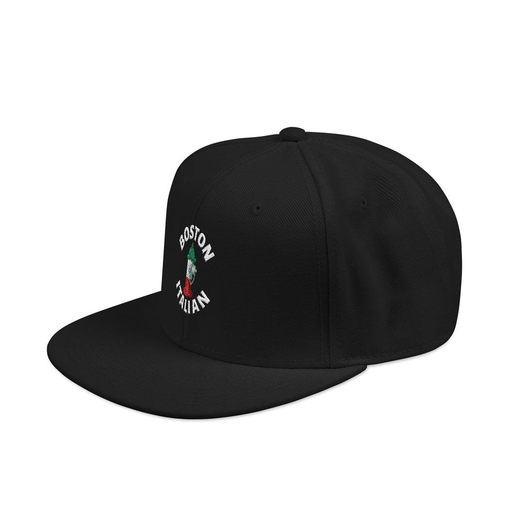 Boston Italian Embroidered Snapback Hat | Street Sign Patch Cap