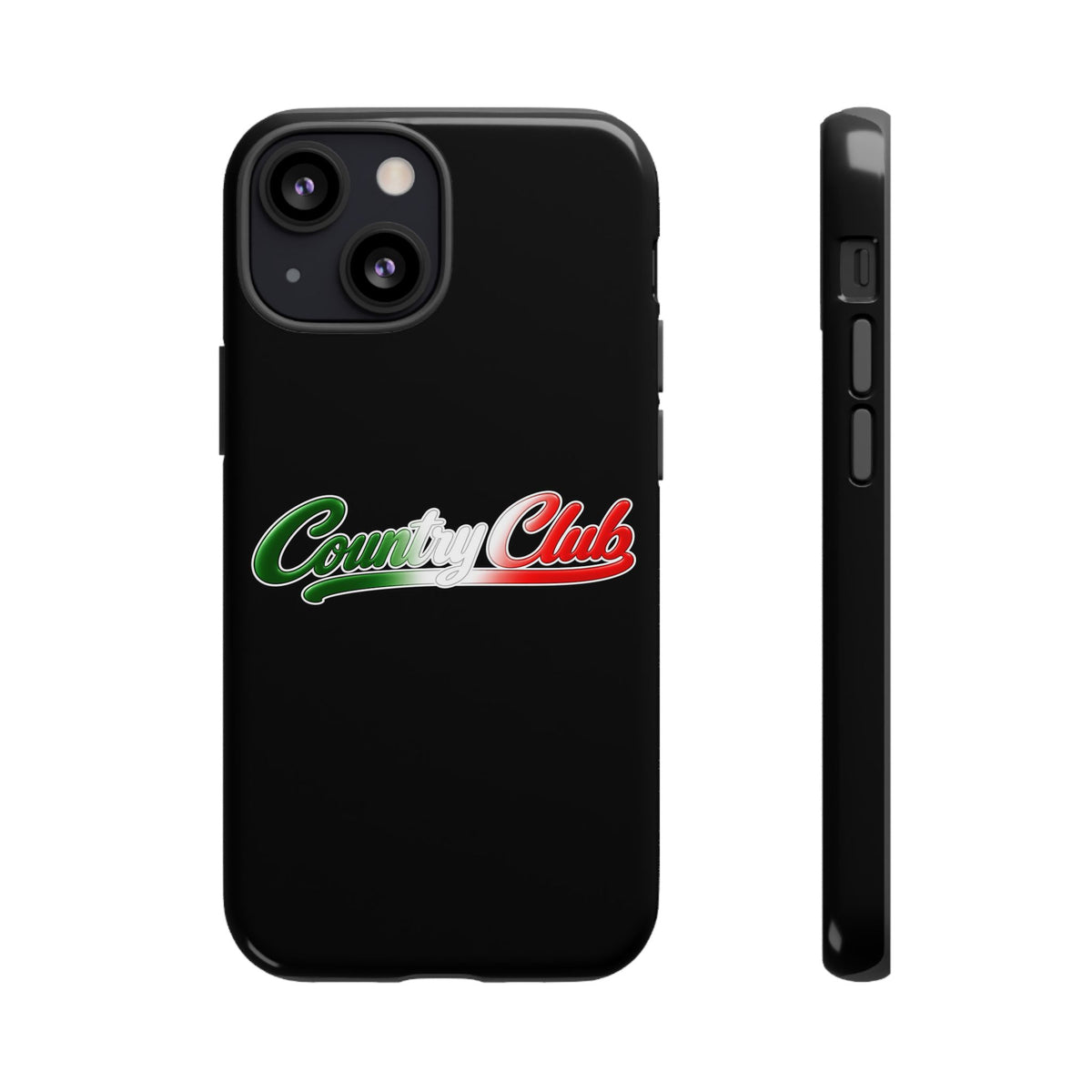 Country Club Black Phone Case, Tough Cases for iPhone, Gift for Italians, Stylish Phone Cover, Unique Phone Accessory