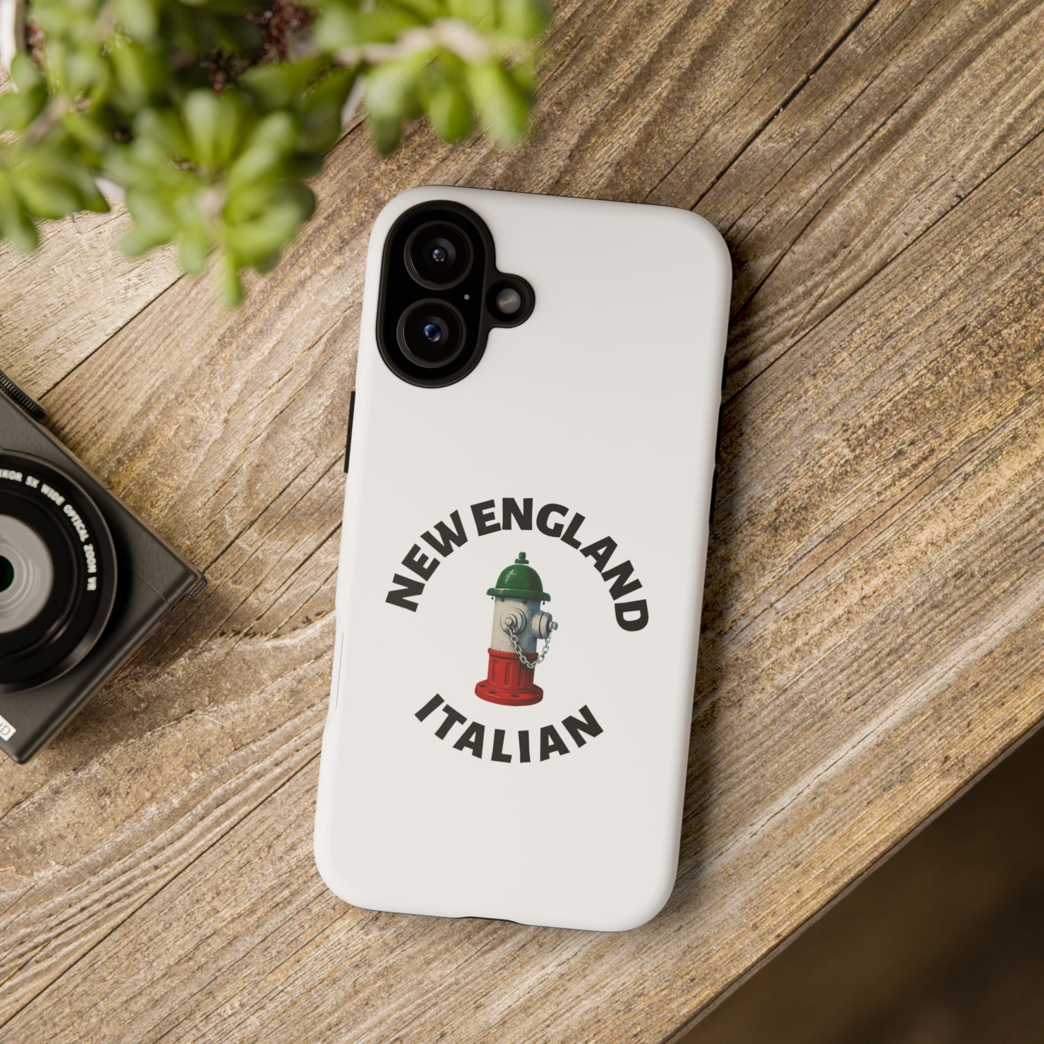 New England Italian White Phone Case, Urban Style Phone Cover, Tough Smartphone Case, Gift for Italian Heritage, Fun Streetwear Accessories