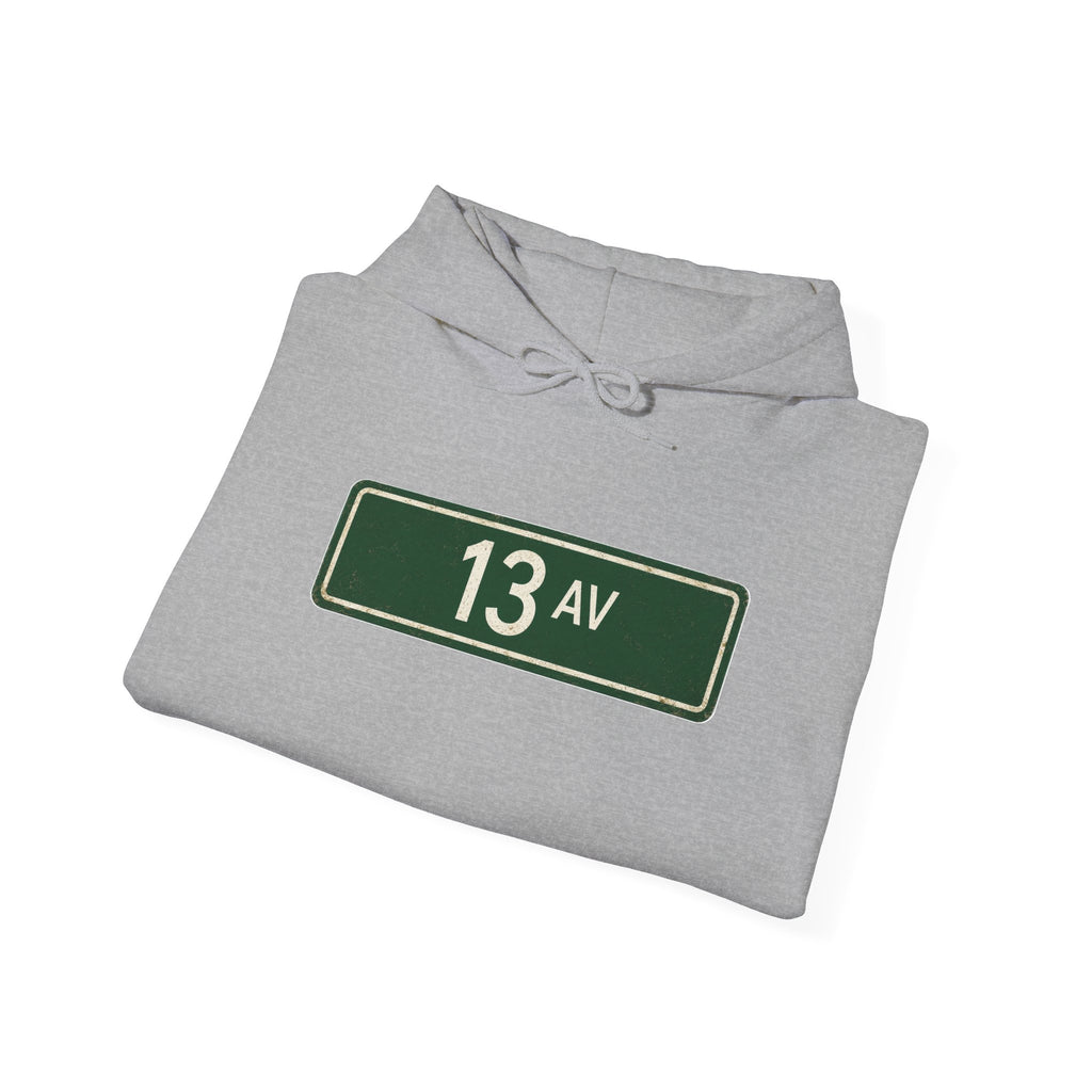 13 AV Hoodie — Italian Flag Script Pullover