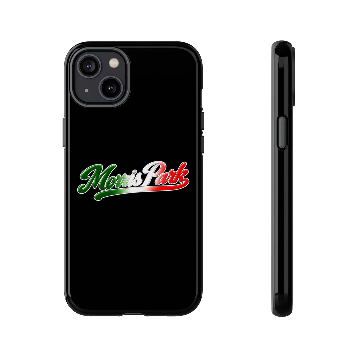 Morris Park Black Phone Case, Tough Cases for iPhone, Gift for Italians, Stylish Phone Cover, Unique Phone Accessory