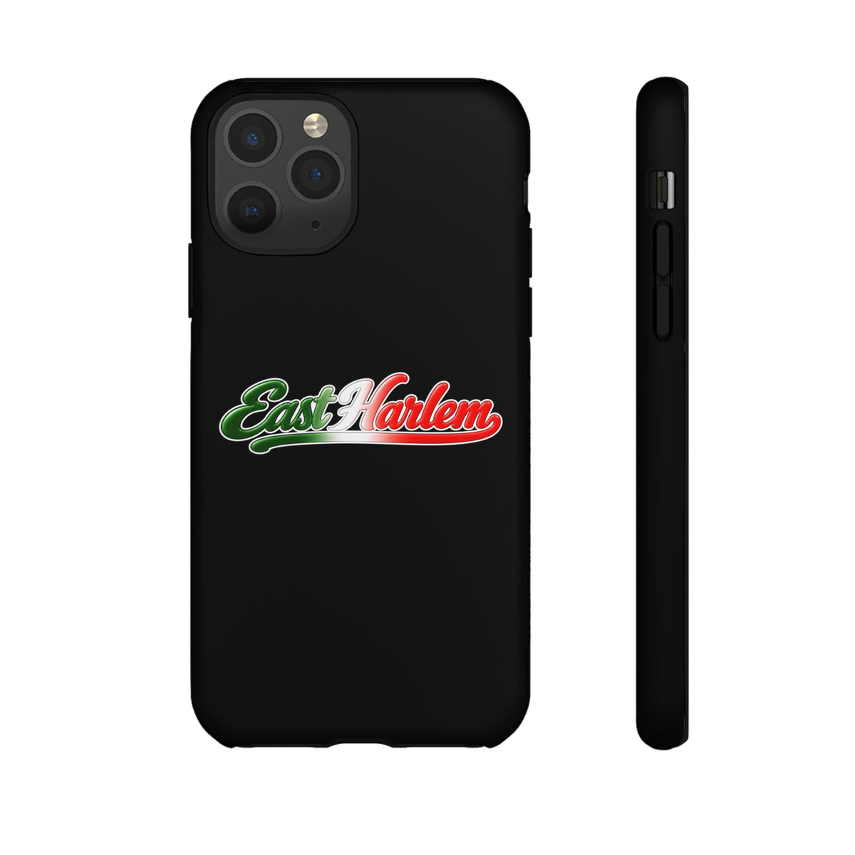 East Harlem Black Phone Case, Tough Cases for iPhone, Gift for Italians, Stylish Phone Cover, Unique Phone Accessory
