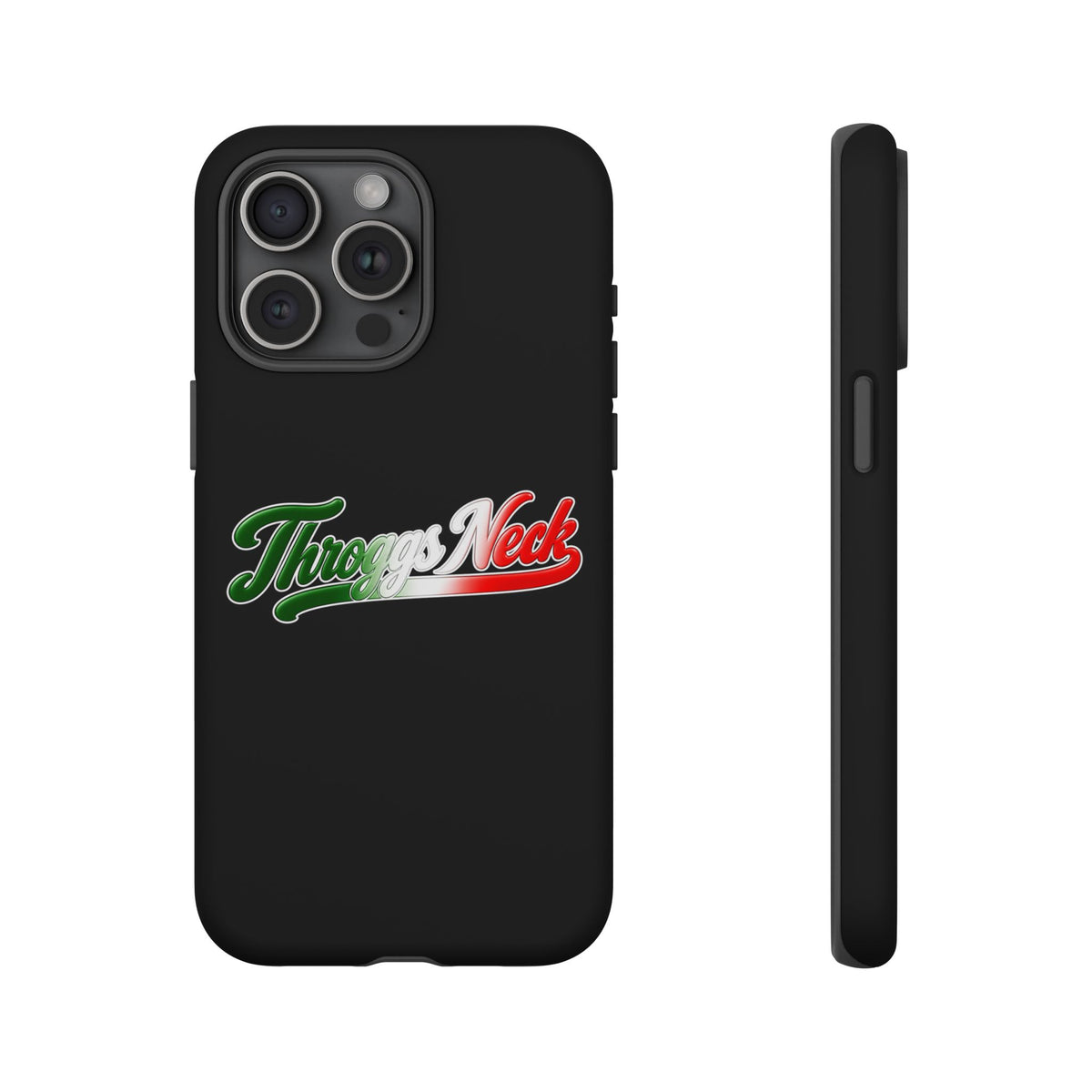 Throggs Neck Black Phone Case, Tough Cases for iPhone, Gift for Italians, Stylish Phone Cover, Unique Phone Accessory