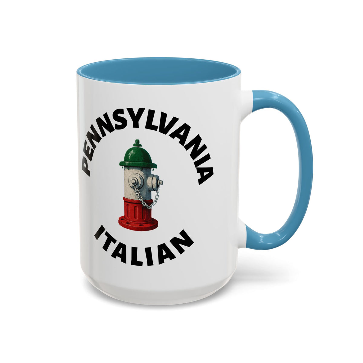 Pennsylvania Coffee Mug with Fire Hydrant Design, Unique Gift for Italians, Fun Kitchen Decor