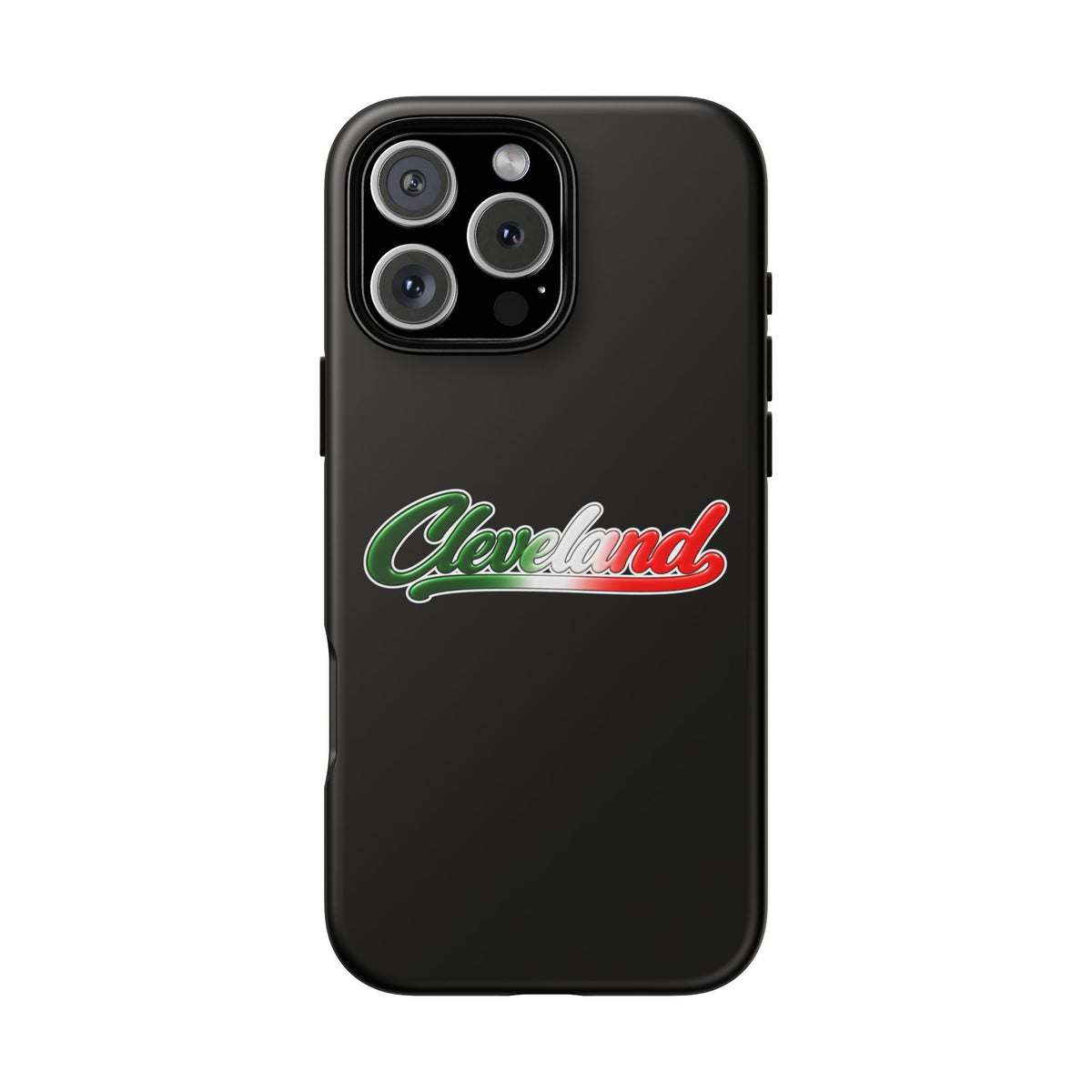 Cleveland Black Phone Case, Tough Cases for iPhone, Gift for Italians, Stylish Phone Cover, Unique Phone Accessory
