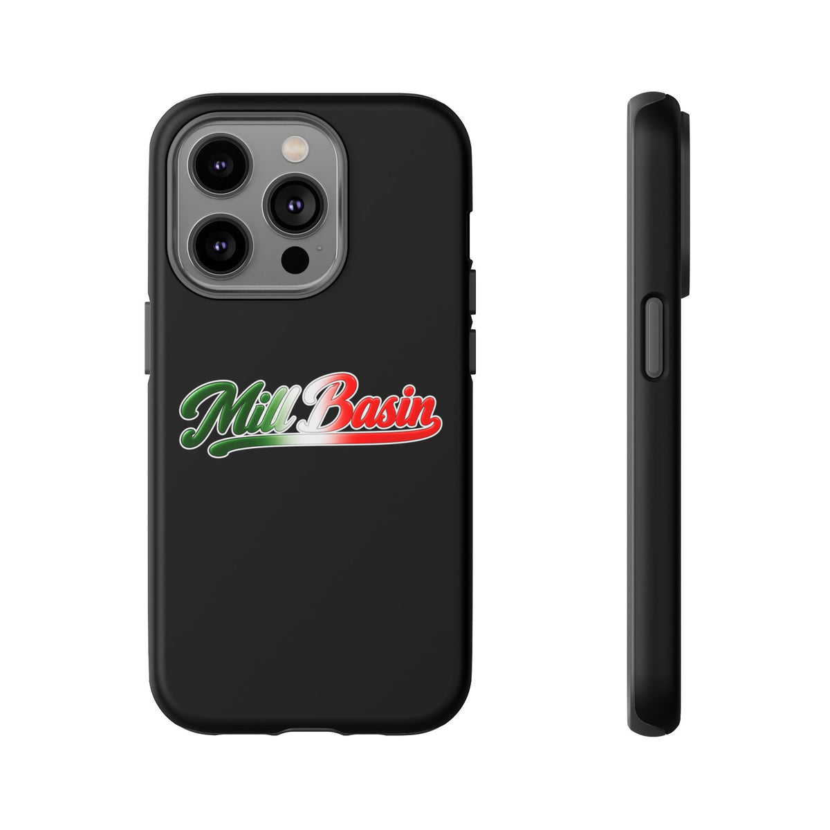 Mill Basin Black Phone Case, Tough Cases for iPhone, Gift for Italians, Stylish Phone Cover, Unique Phone Accessory